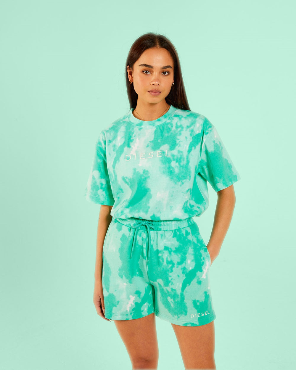 Stacy Tee Mint Tie Dye