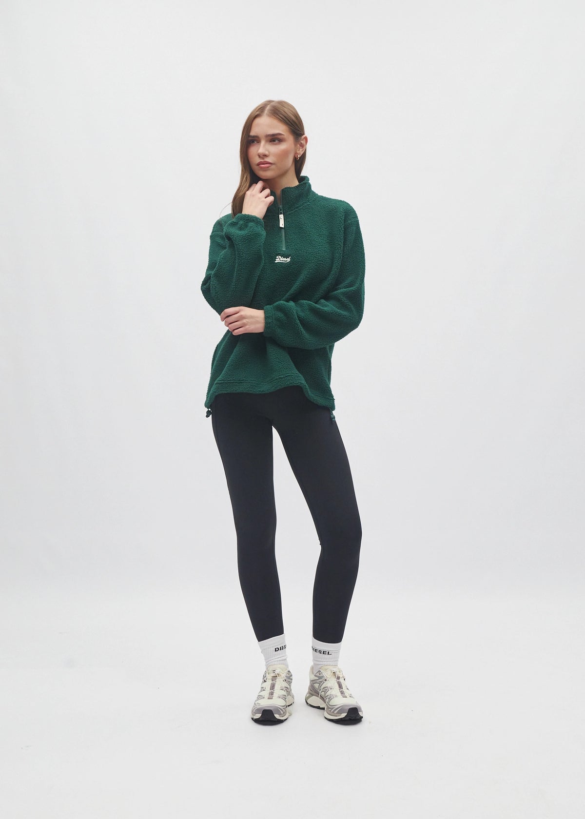 Adya Fleece Half Zip Deep Ivy