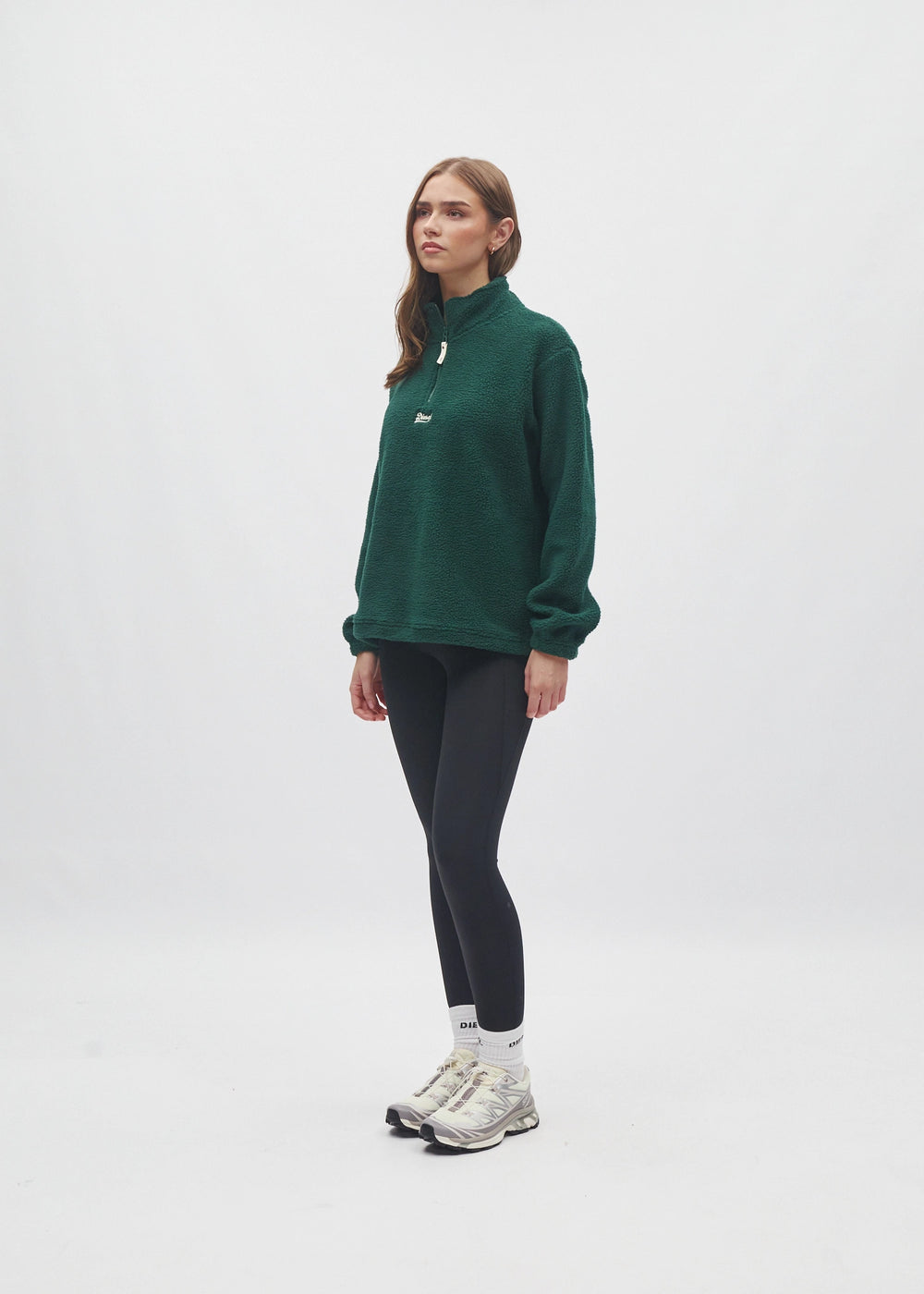 Adya Fleece Half Zip Deep Ivy