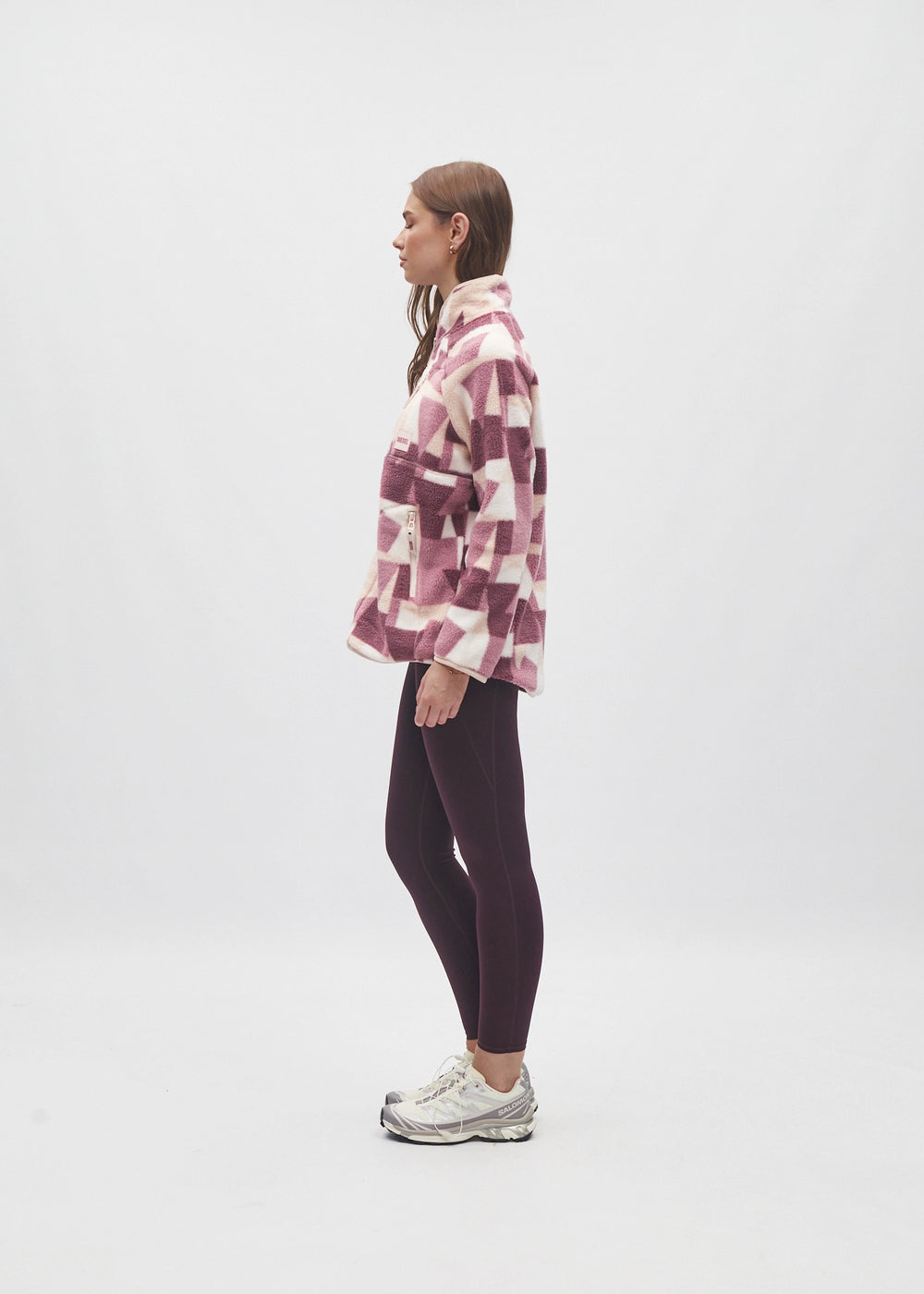 Ariel Fleece Zipper NY Pink Multi Print