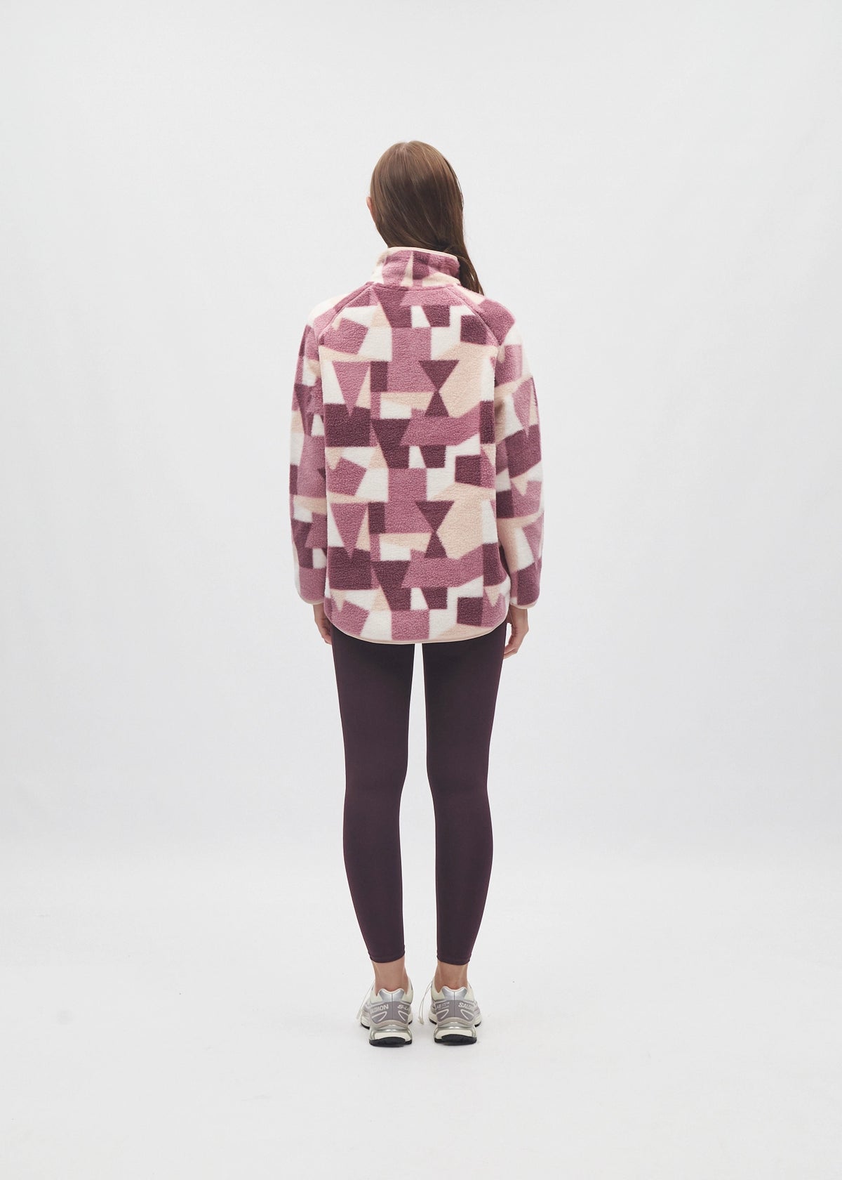 Ariel Fleece Zipper NY Pink Multi Print