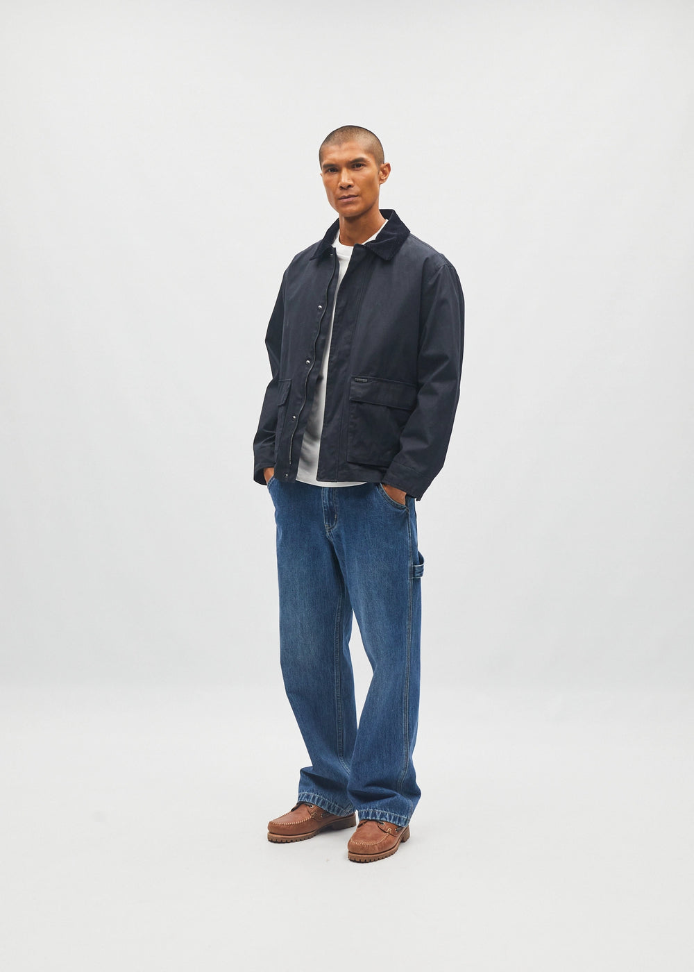 Jaxon Waxed Jacket Metro Navy