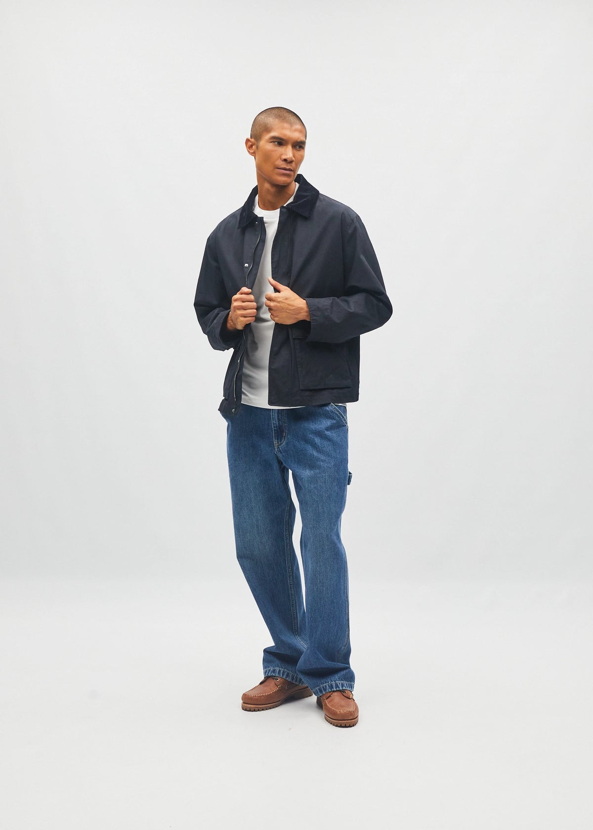 Jaxon Waxed Jacket Metro Navy