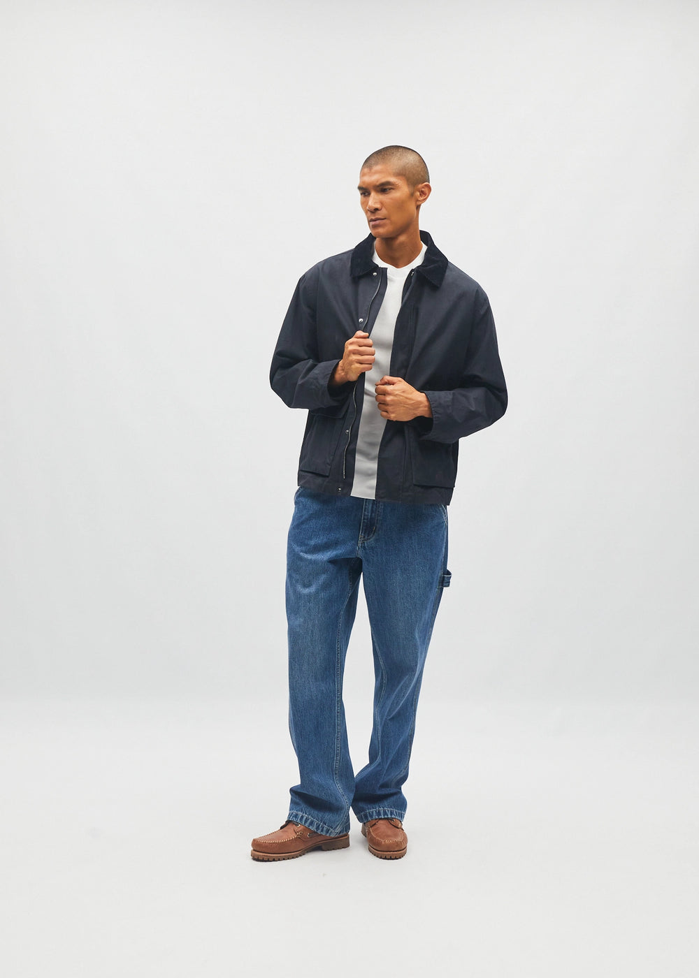 Jaxon Waxed Jacket Metro Navy