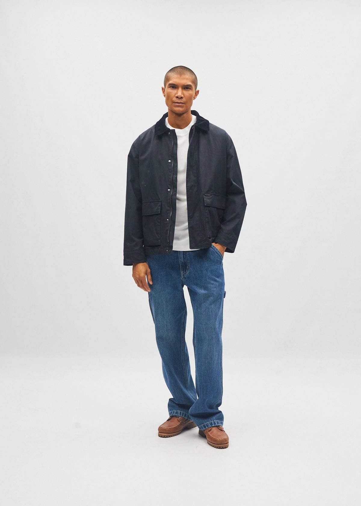 Jaxon Waxed Jacket Metro Navy
