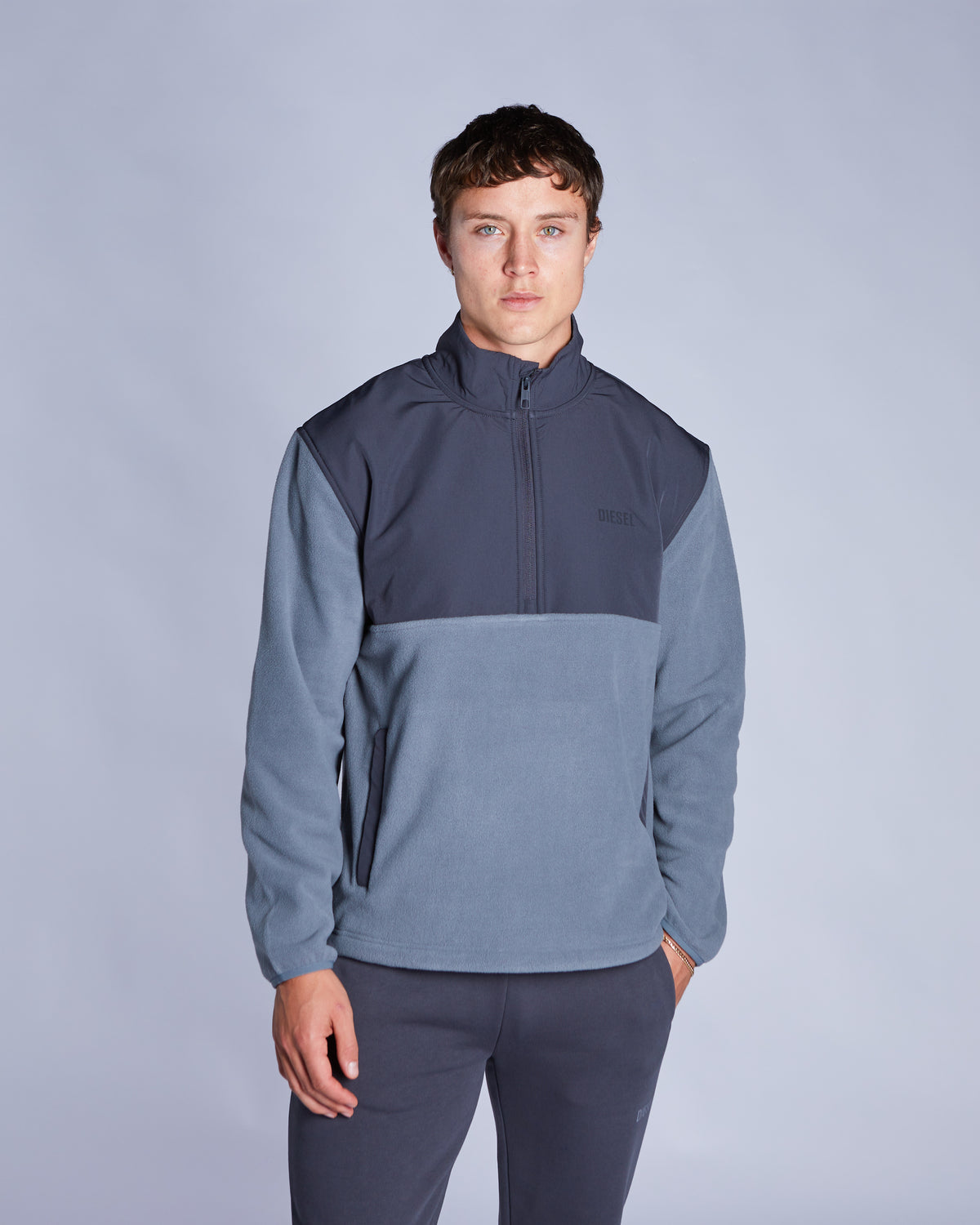 Baca Fleece Half Zip Stormy Cloud