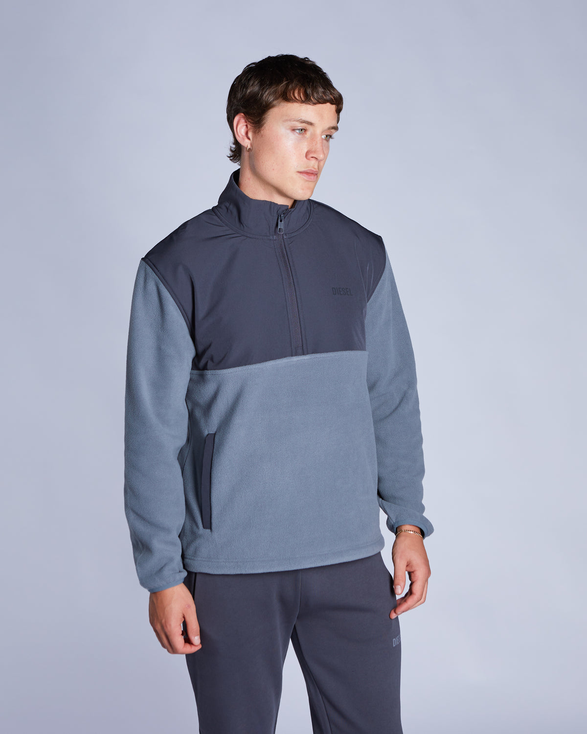 Baca Fleece Half Zip Stormy Cloud