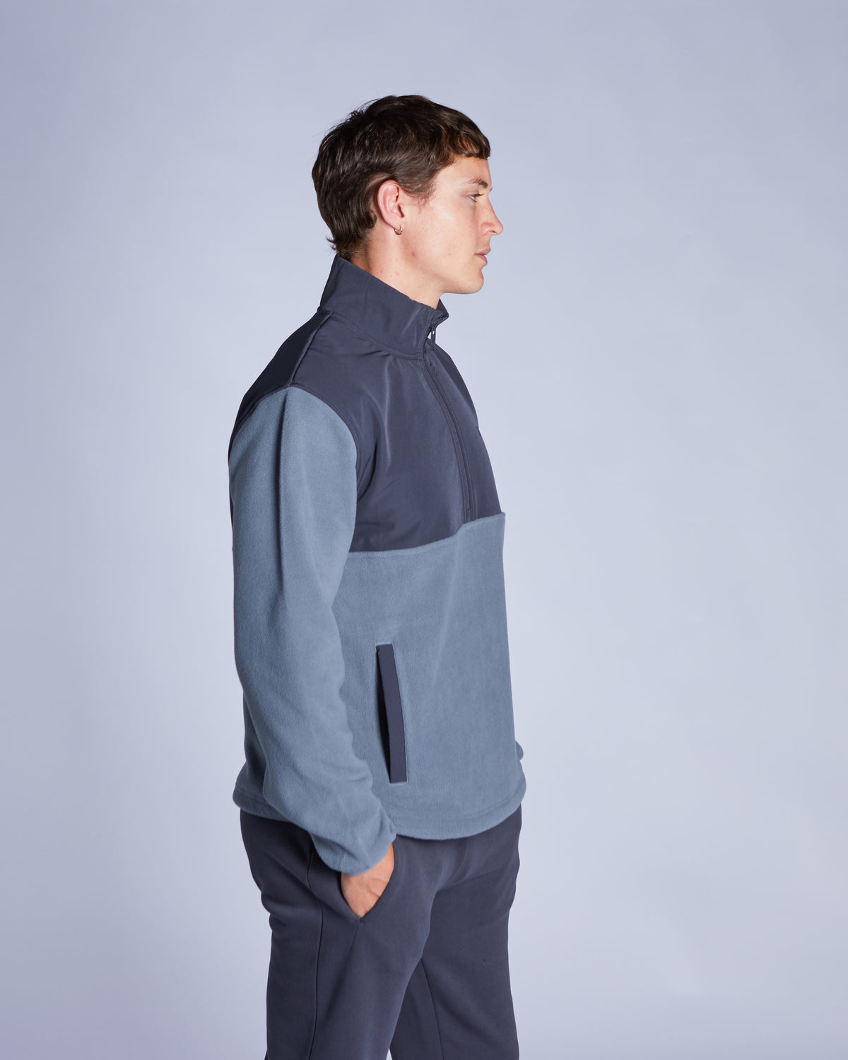 Baca Fleece Half Zip Stormy Cloud