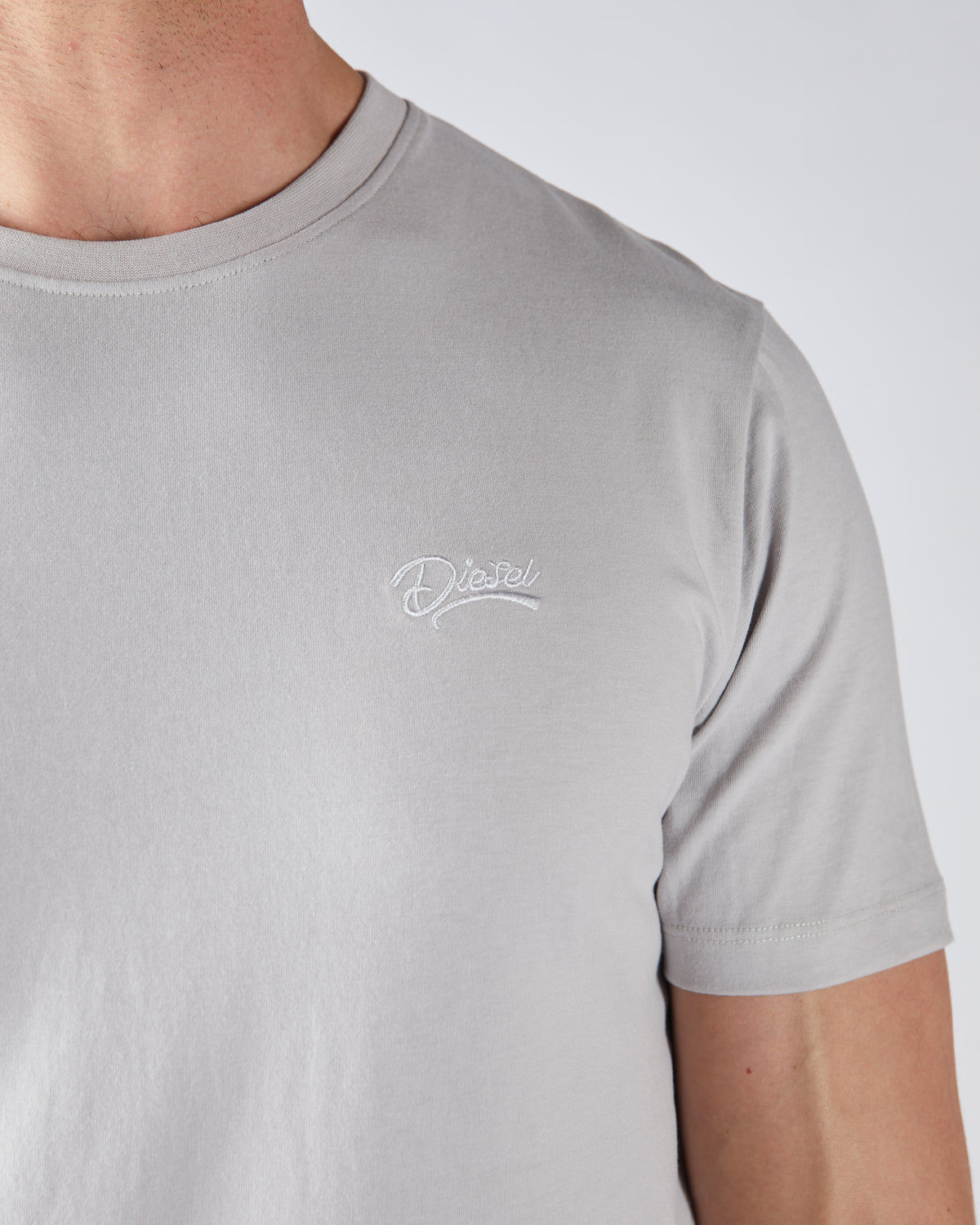 Basic Caden O Neck Tee Distant Grey