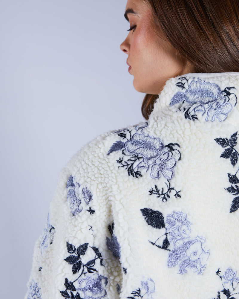 Bjork Borg Fleece Jacket Chalk