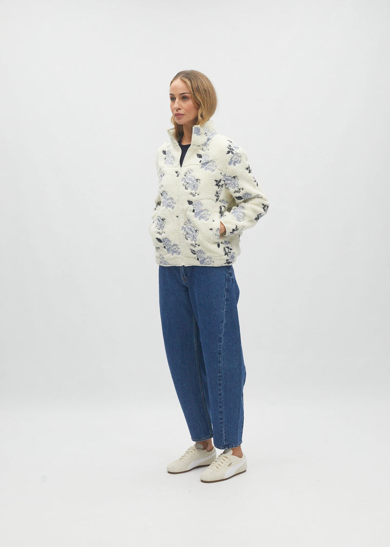 Bjork Borg Fleece Jacket Chalk