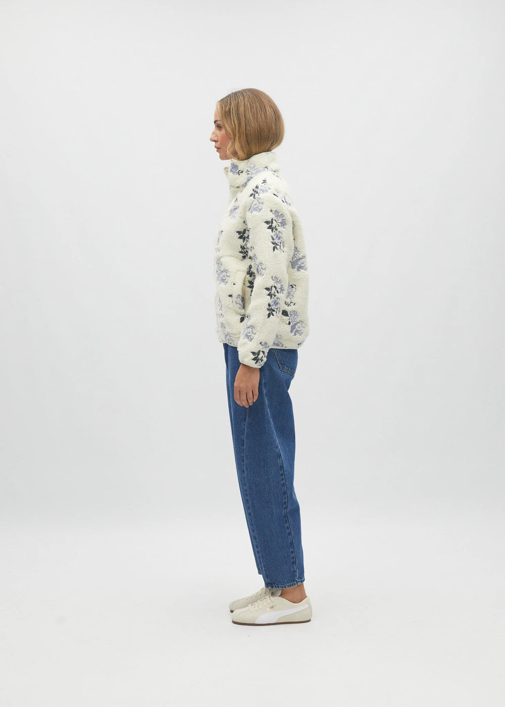 Bjork Borg Fleece Jacket Chalk