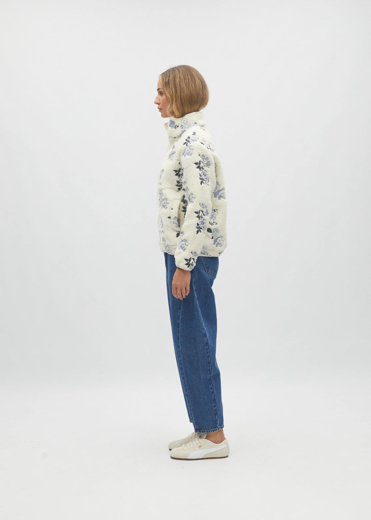 Bjork Borg Fleece Jacket Chalk