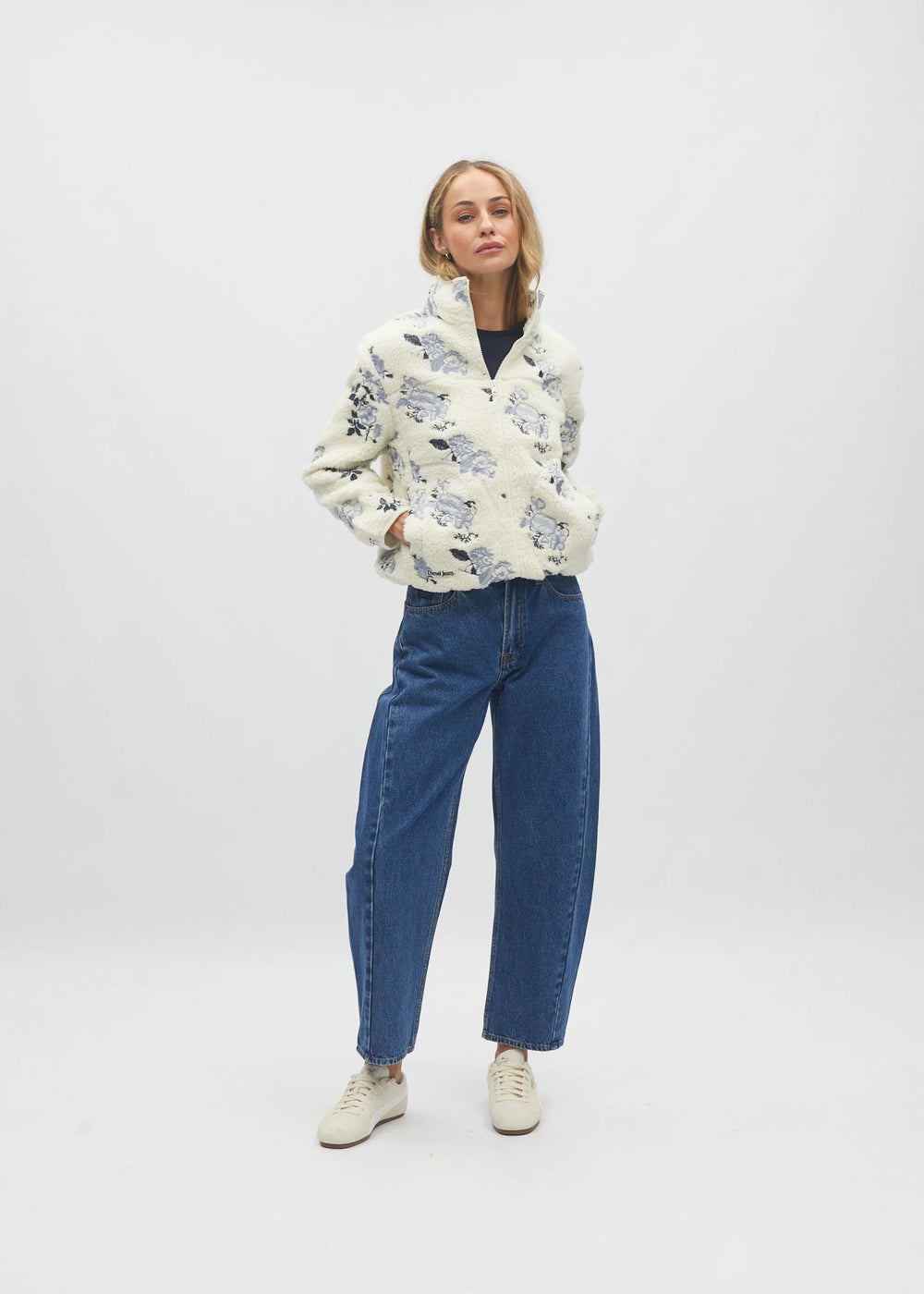 Bjork Borg Fleece Jacket Chalk