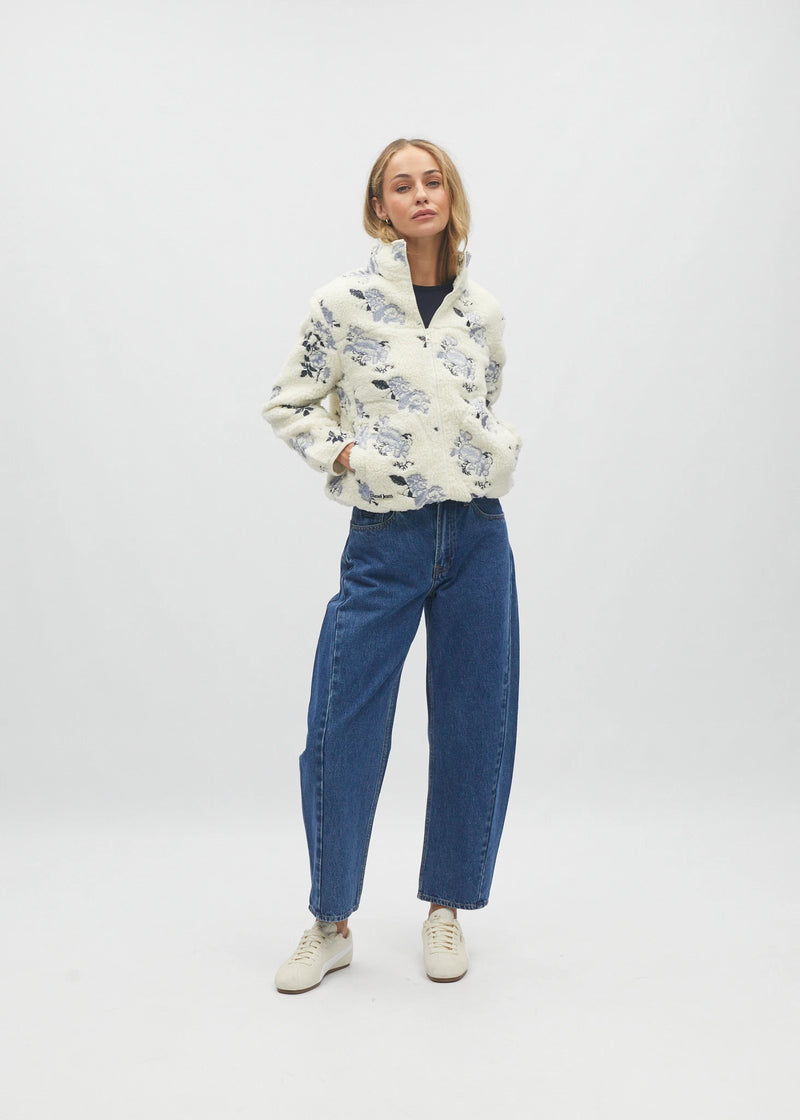 Bjork Borg Fleece Jacket Chalk
