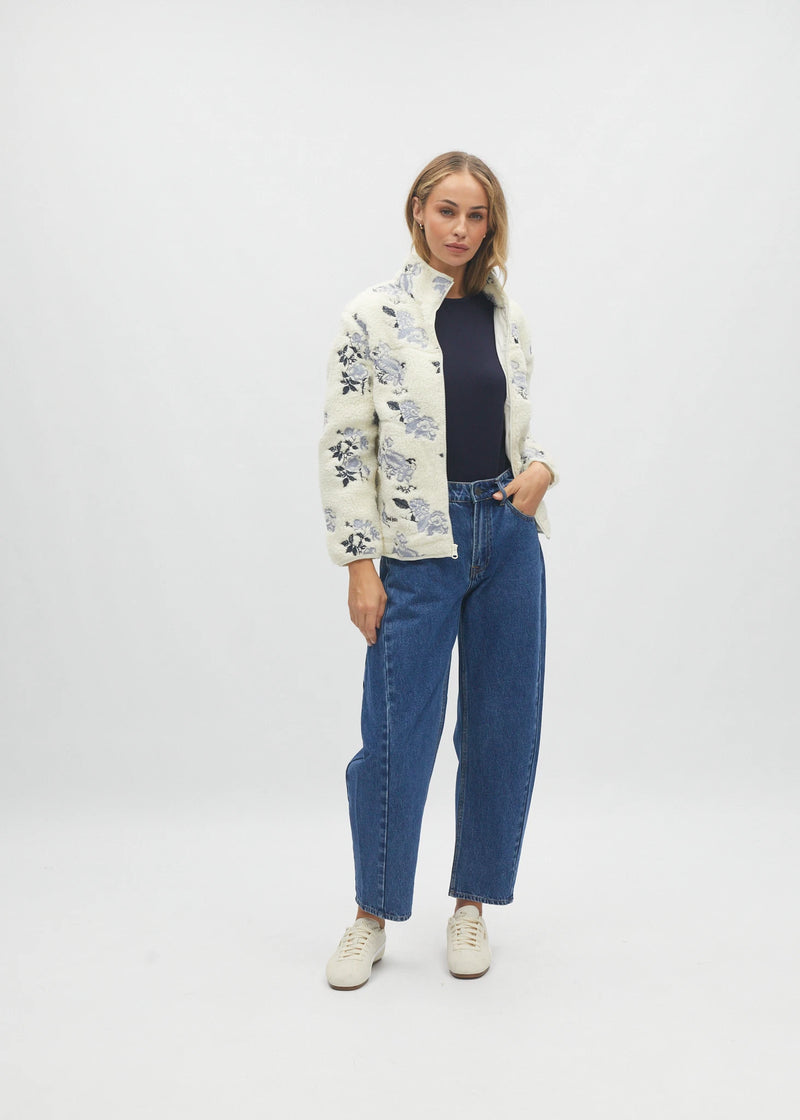 Bjork Borg Fleece Jacket Chalk