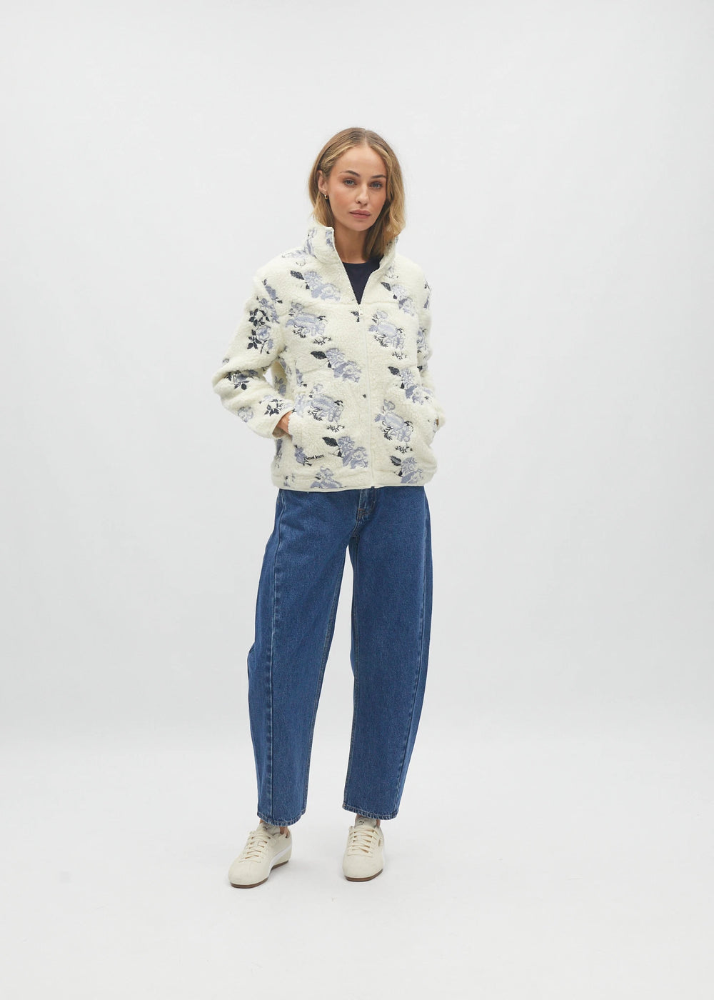 Bjork Borg Fleece Jacket Chalk