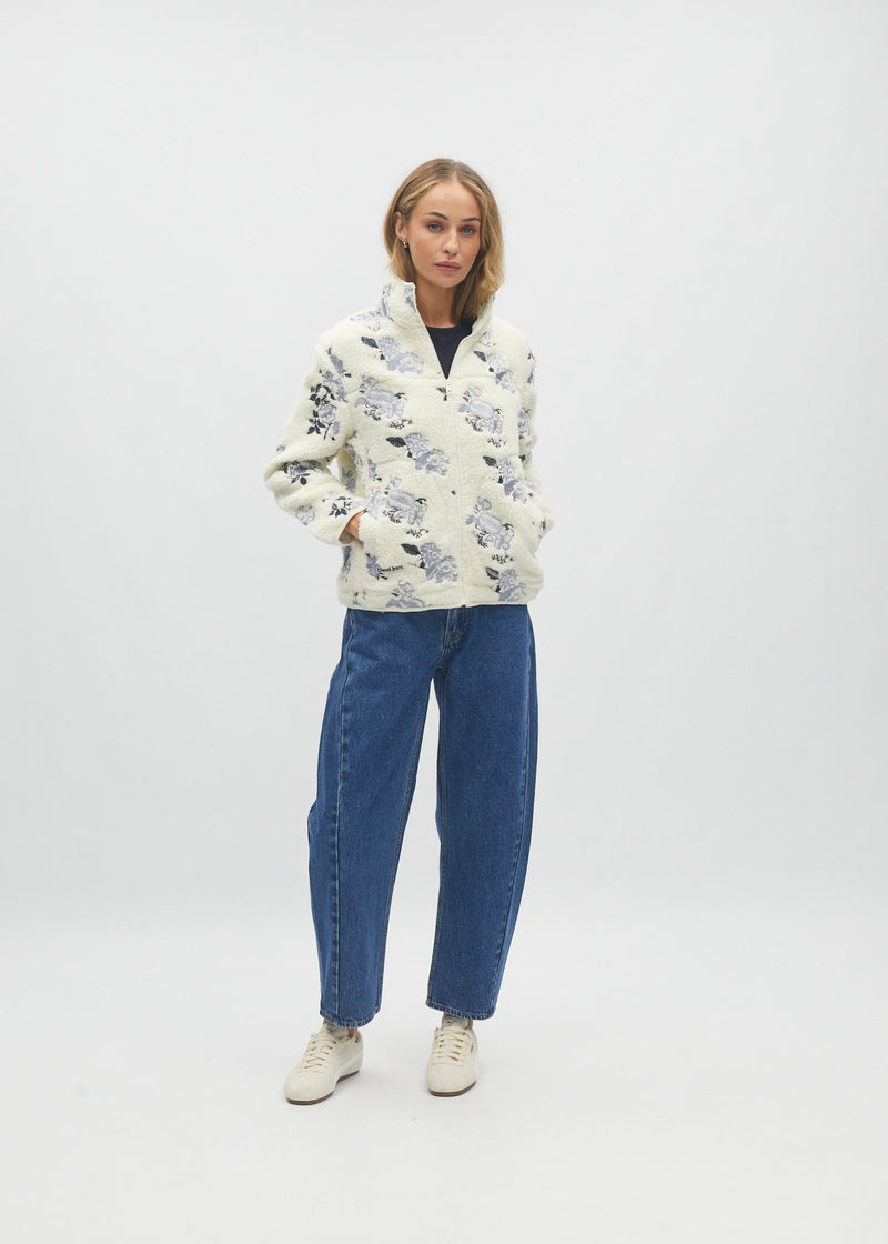 Bjork Borg Fleece Jacket Chalk