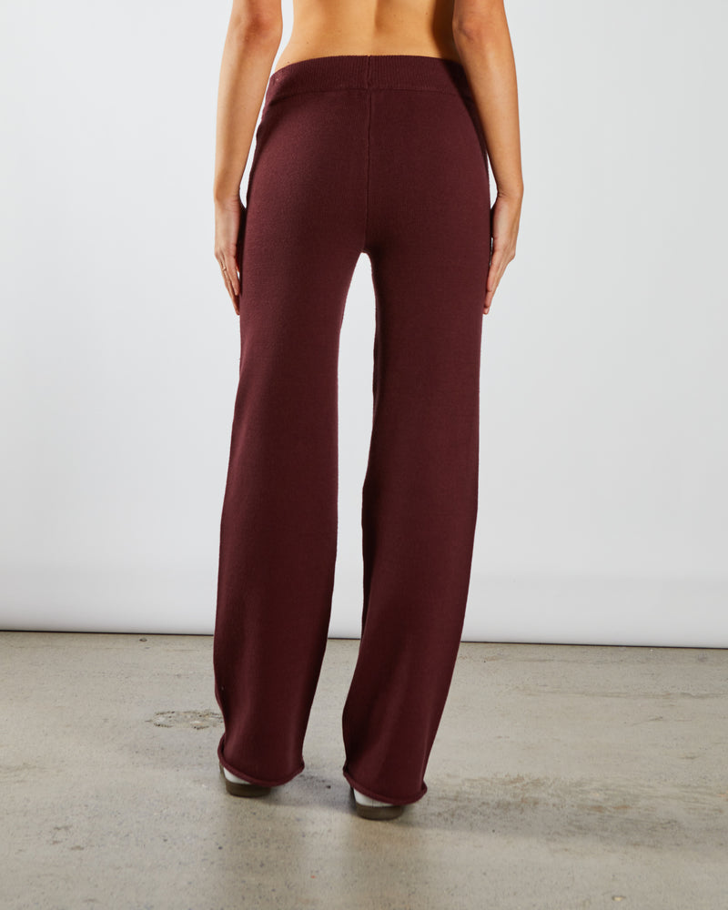 Blanche Knit Trouser Deep Cherry