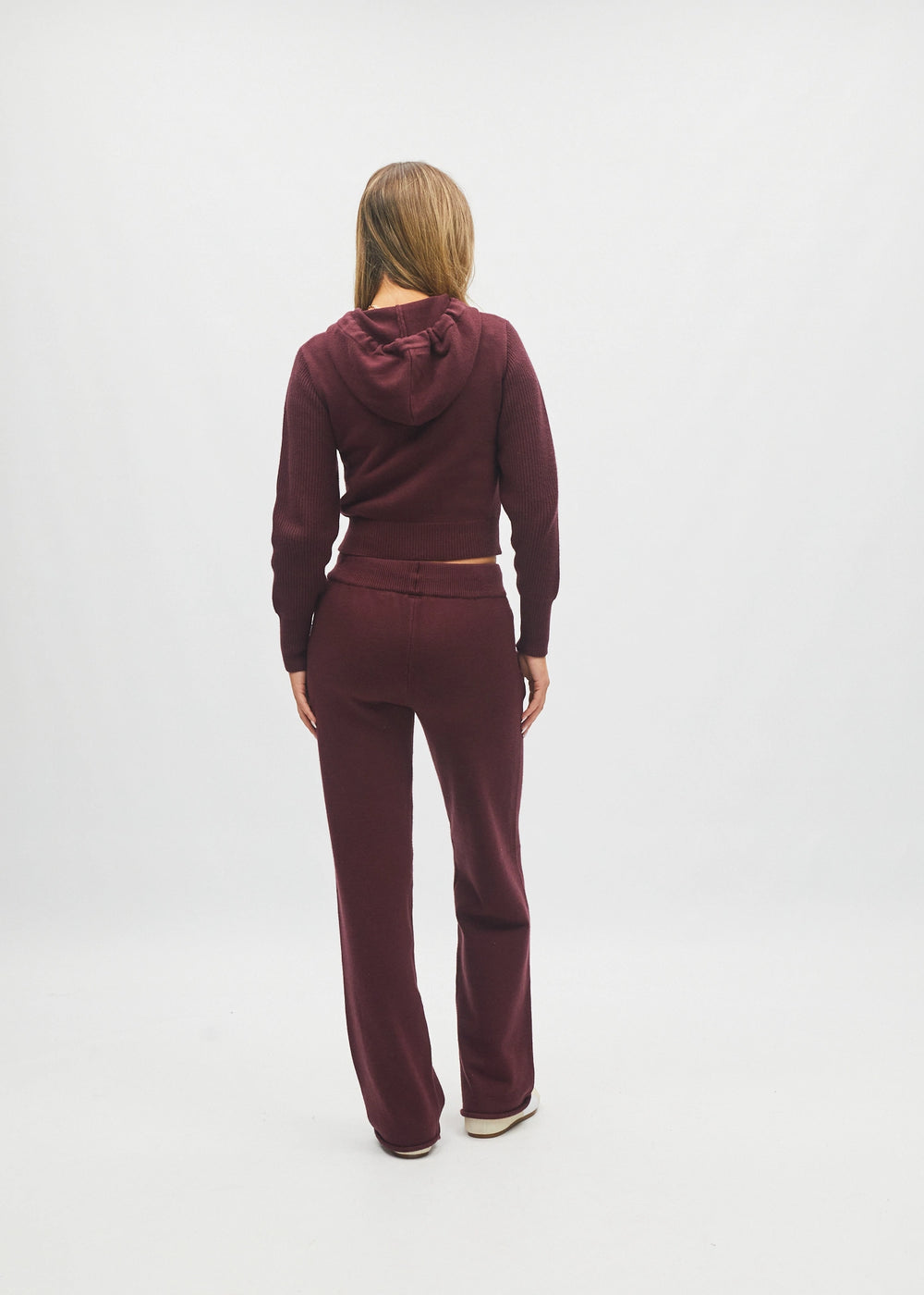 Blanche Knit Trouser Deep Cherry