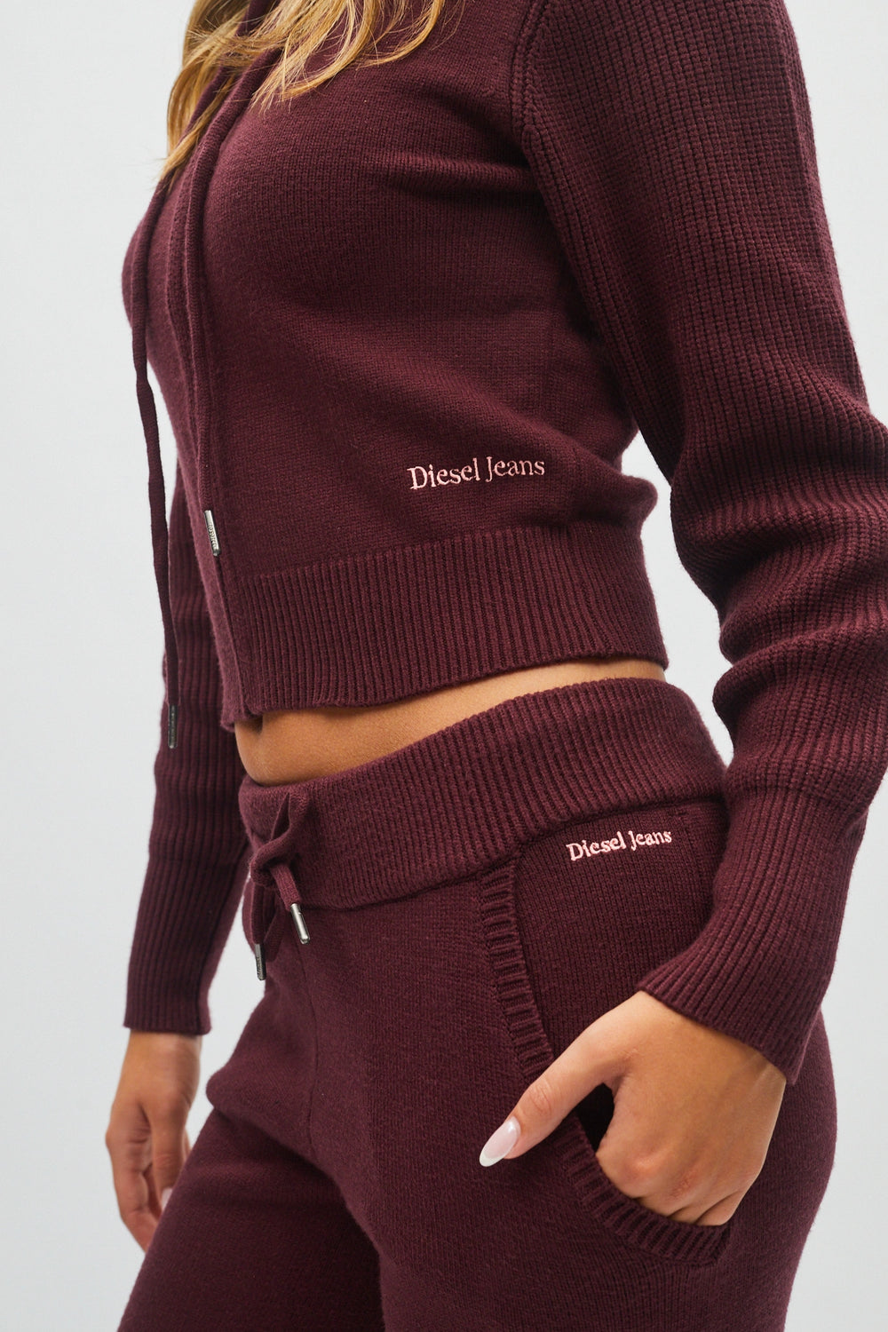 Blanche Knit Trouser Deep Cherry