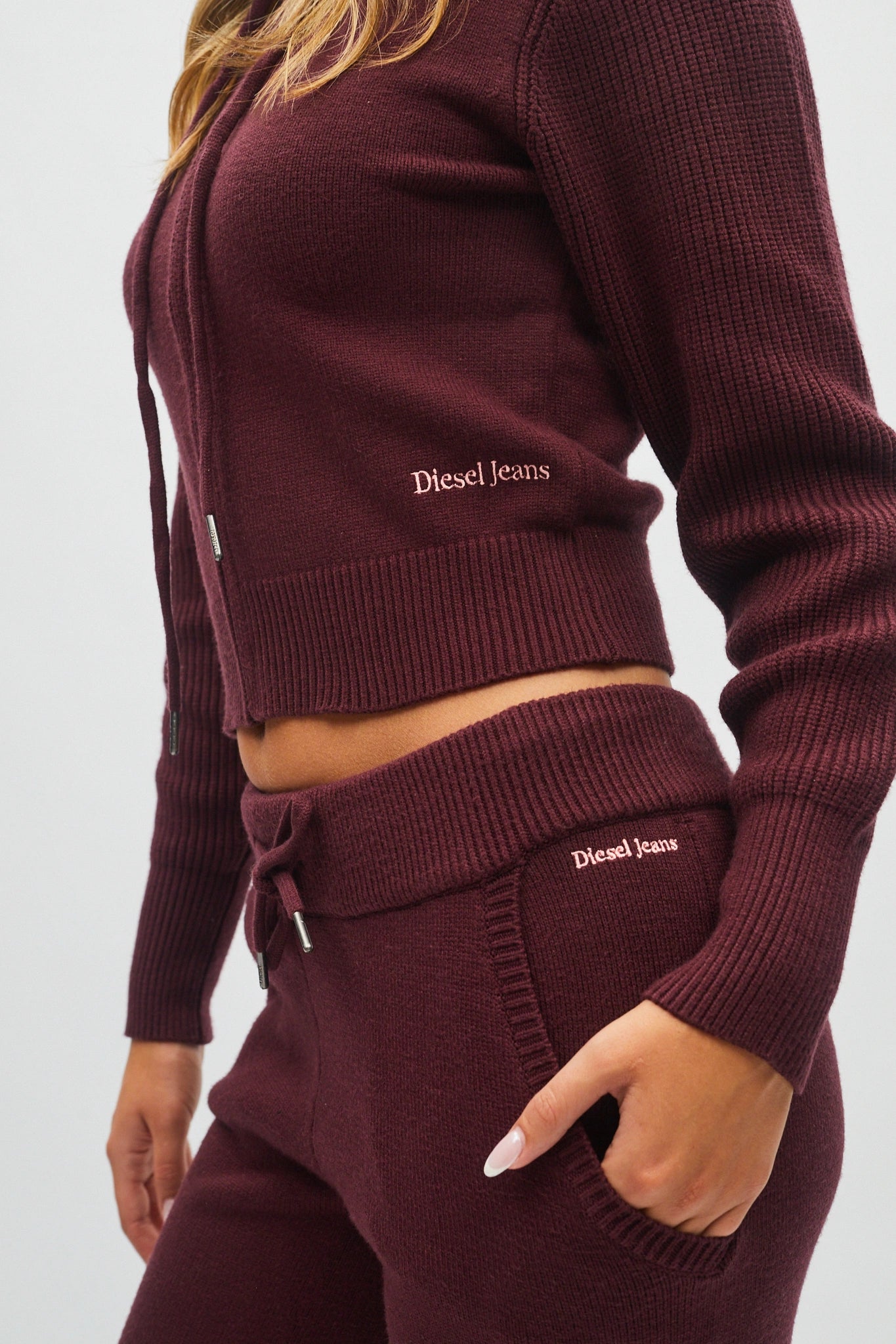 Blanche Knit Trouser Deep Cherry