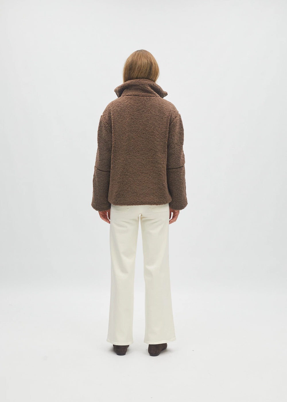 Brie Borg Fleece Jacket Pudding Brown