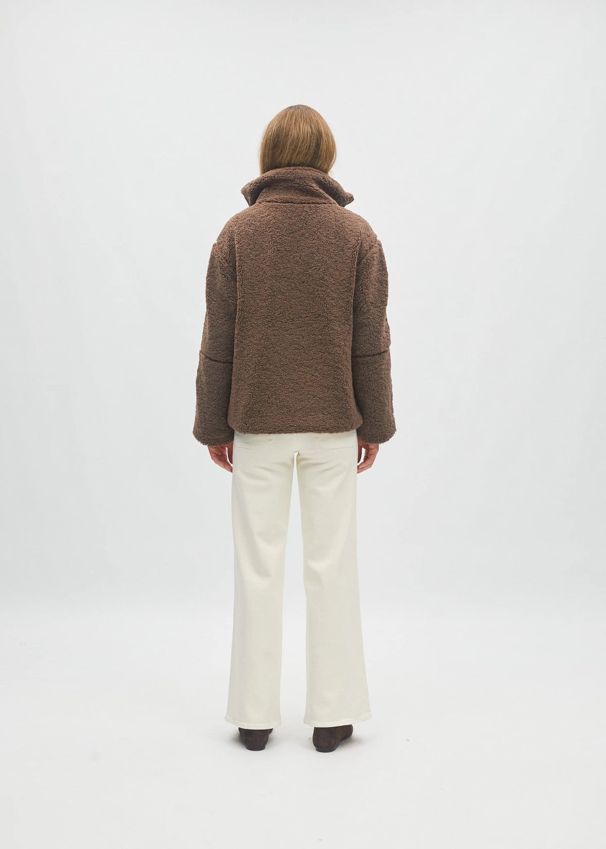 Brie Borg Fleece Jacket Pudding Brown