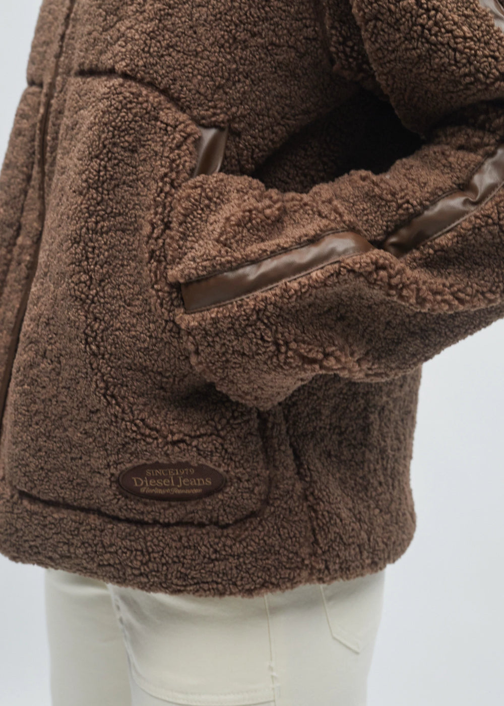 Brie Borg Fleece Jacket Pudding Brown