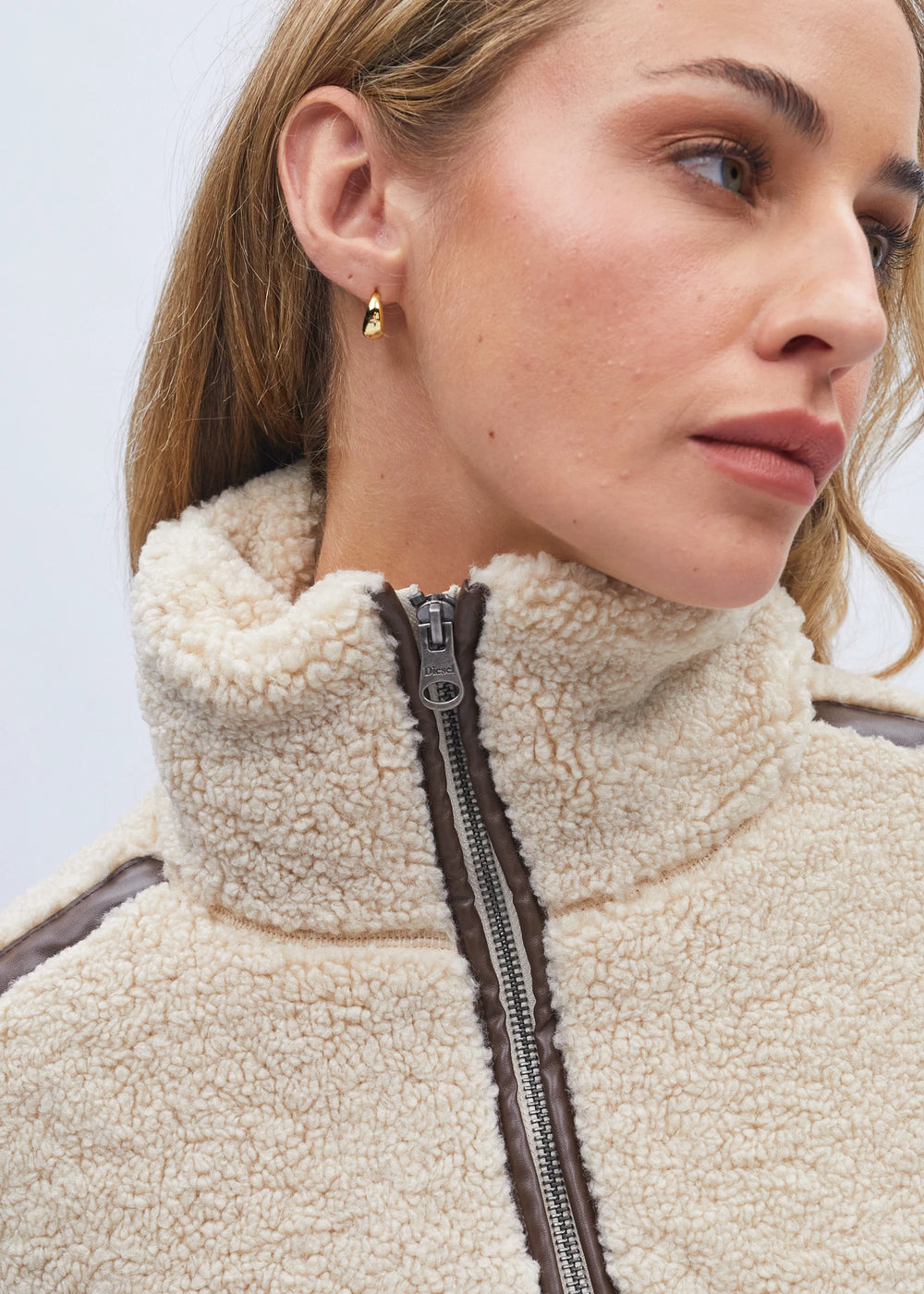 Brie Borg Fleece Jacket Ivory Cream