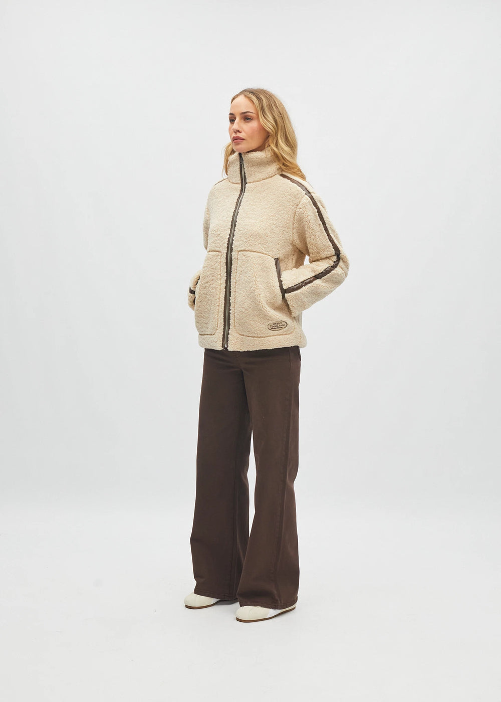 Brie Borg Fleece Jacket Ivory Cream