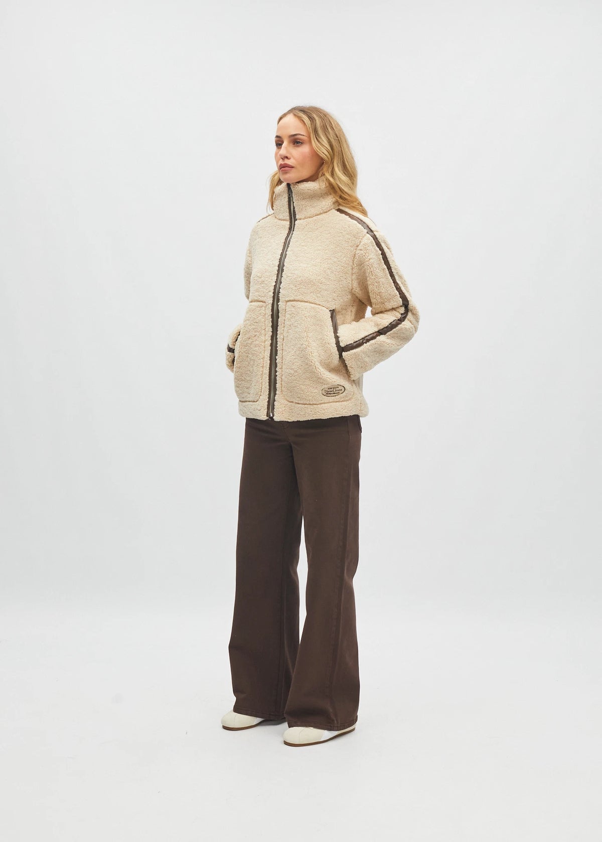 Brie Borg Fleece Jacket Ivory Cream