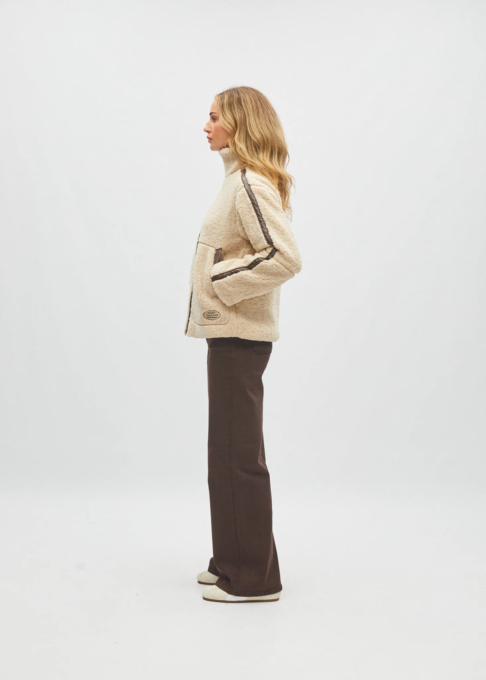 Brie Borg Fleece Jacket Ivory Cream
