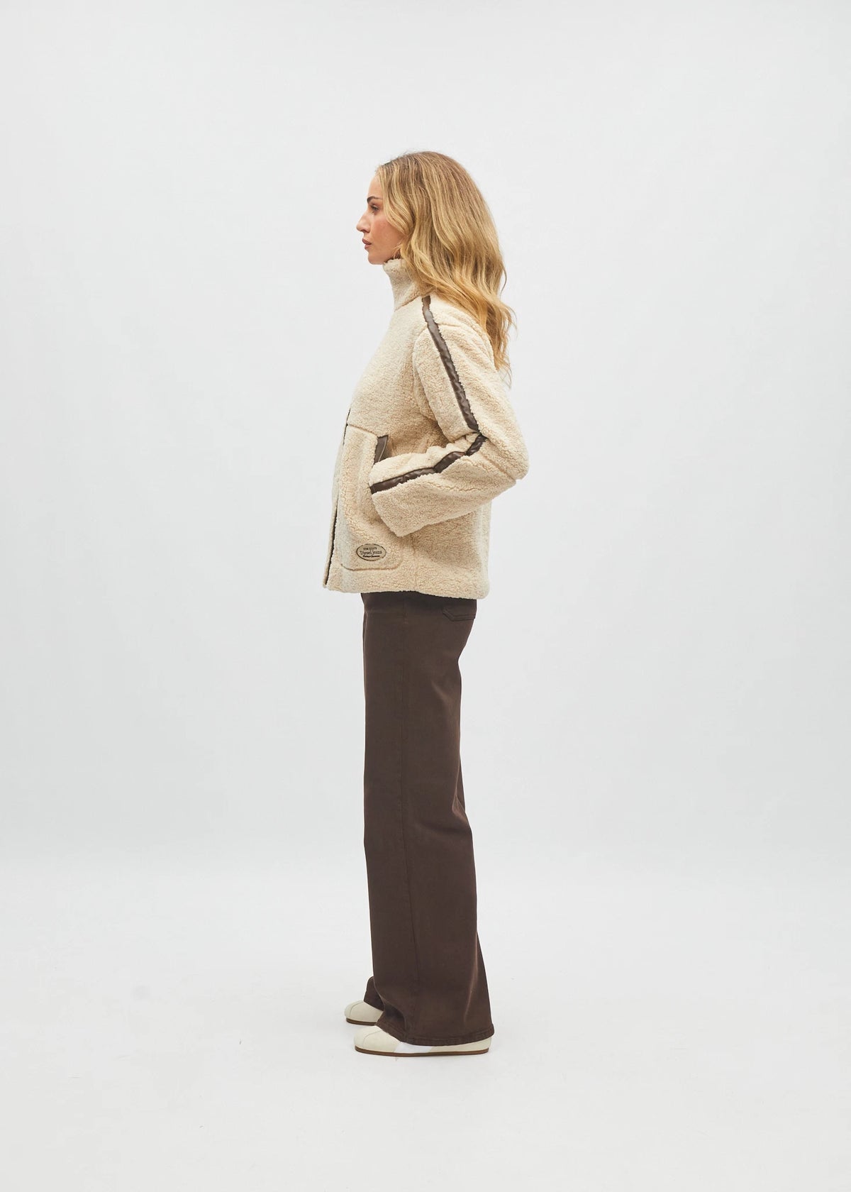 Brie Borg Fleece Jacket Ivory Cream