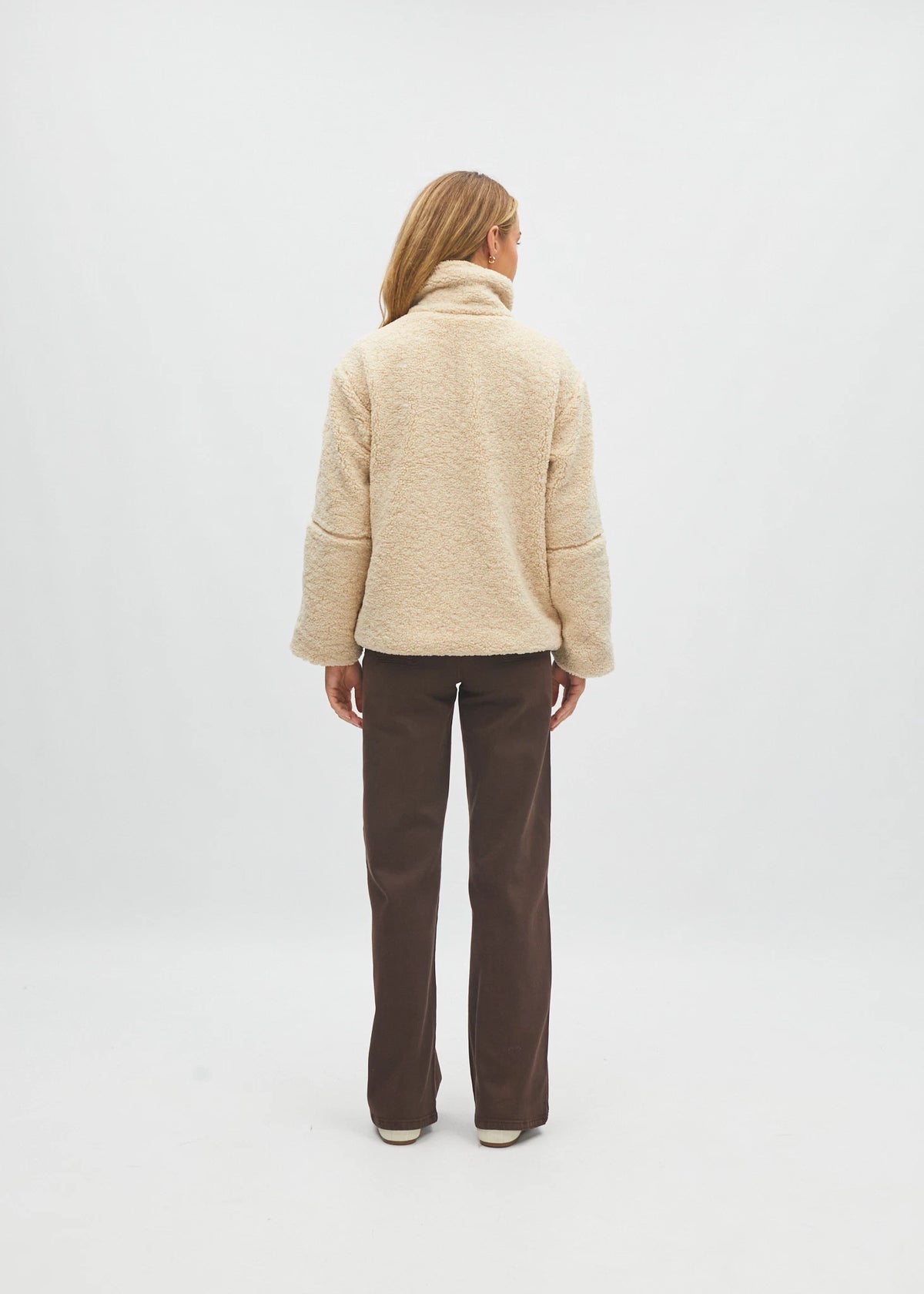 Brie Borg Fleece Jacket Ivory Cream