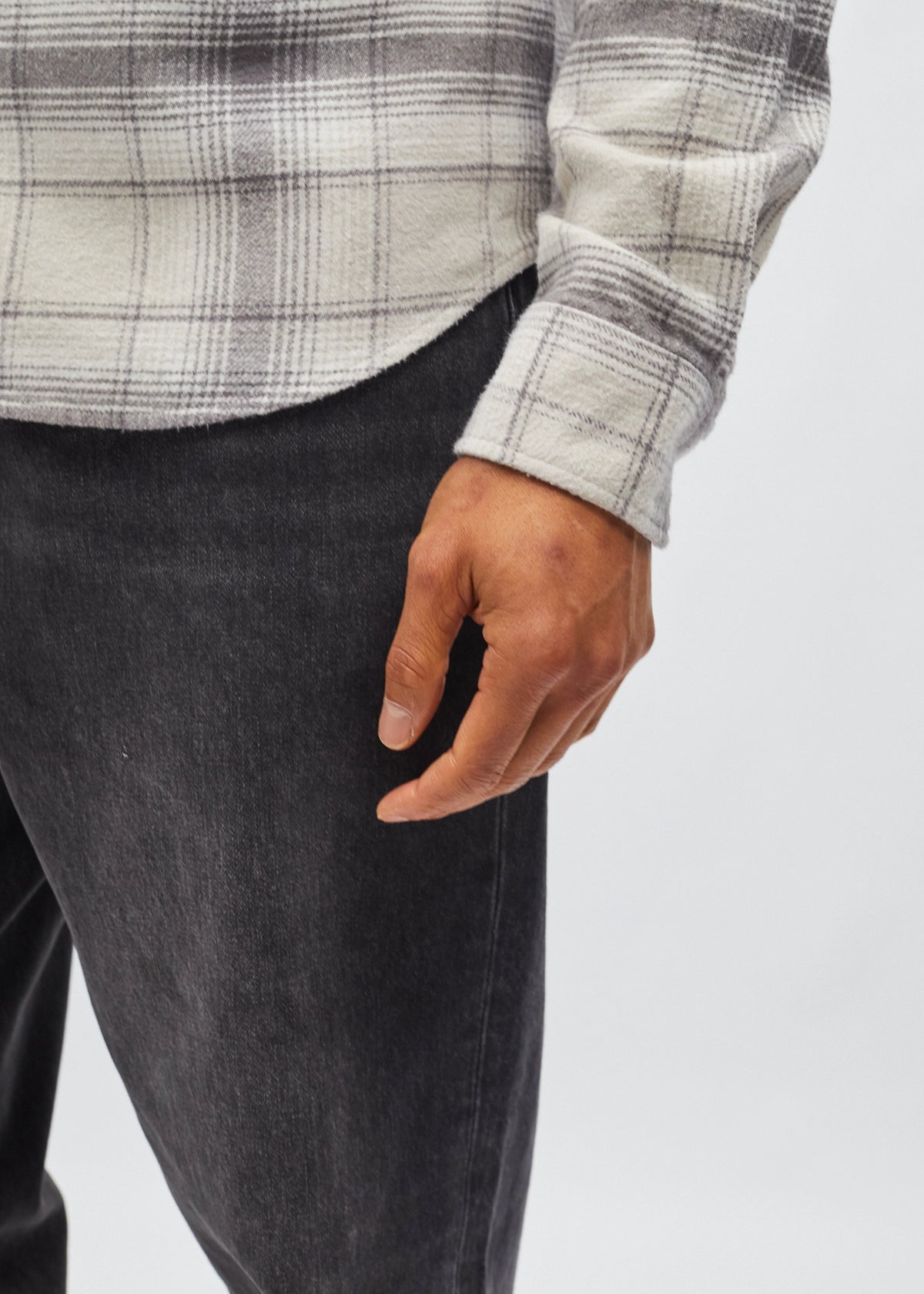 Bruce Check Shirt Smoke Grey