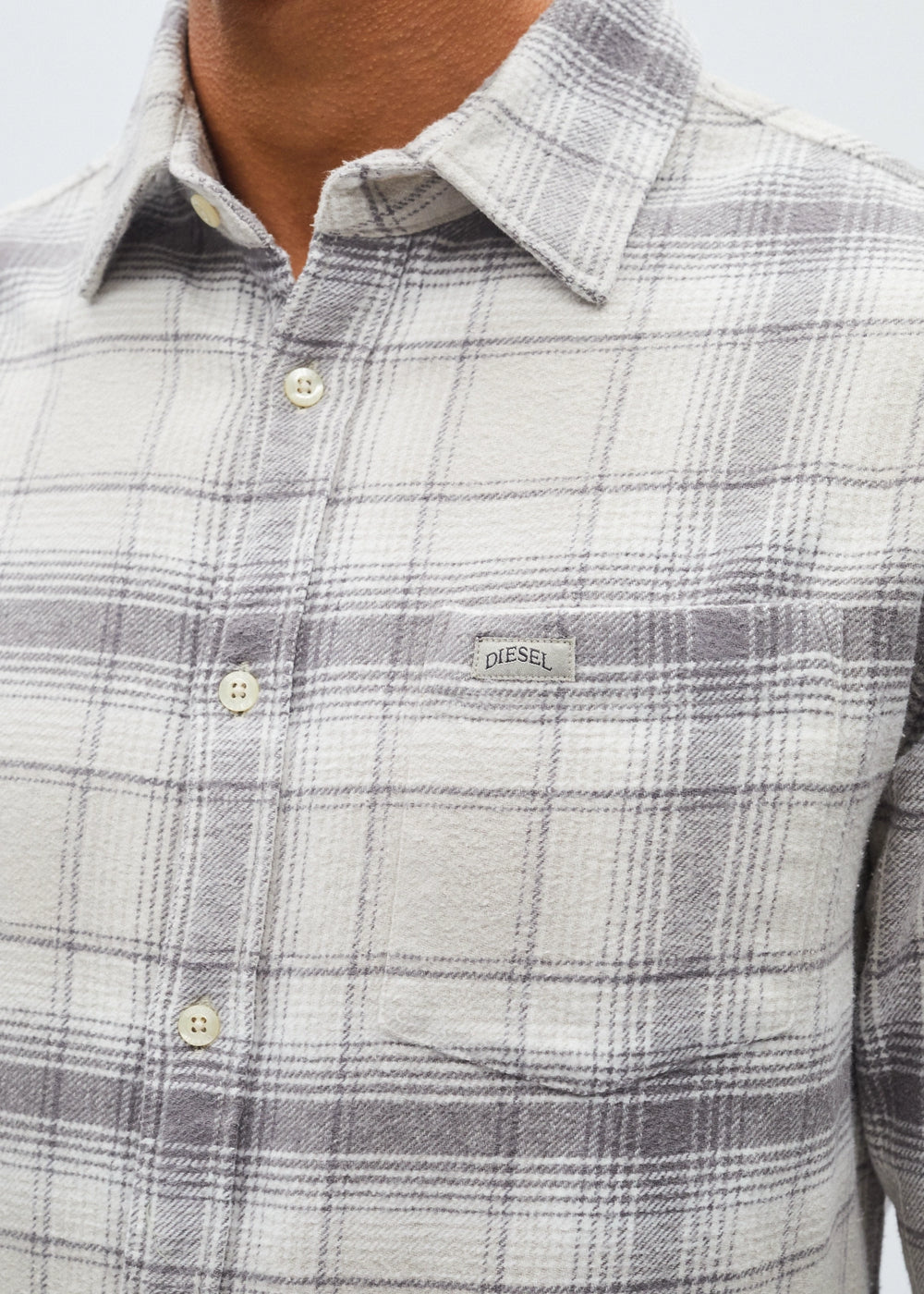Bruce Check Shirt Smoke Grey