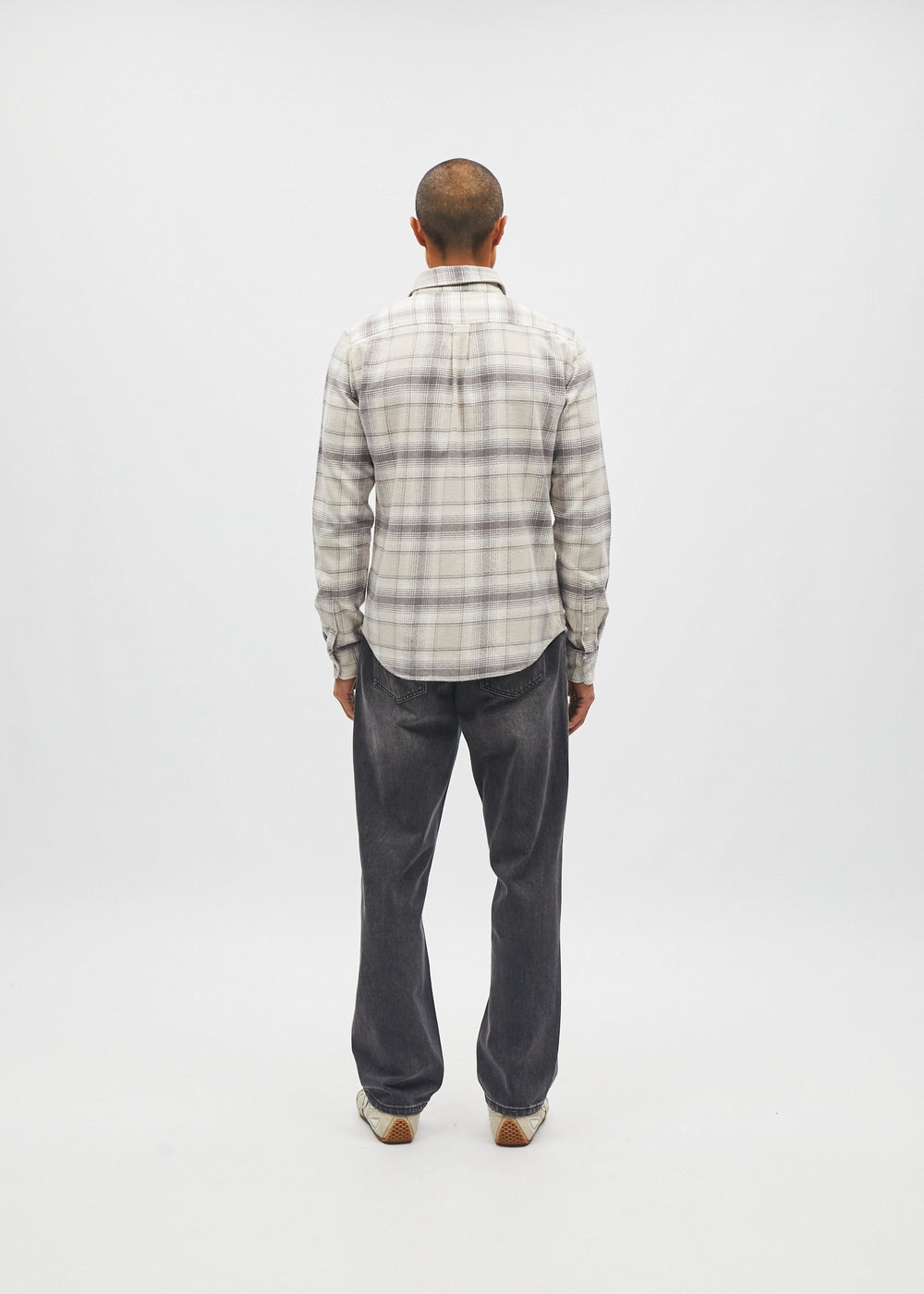 Bruce Check Shirt Smoke Grey