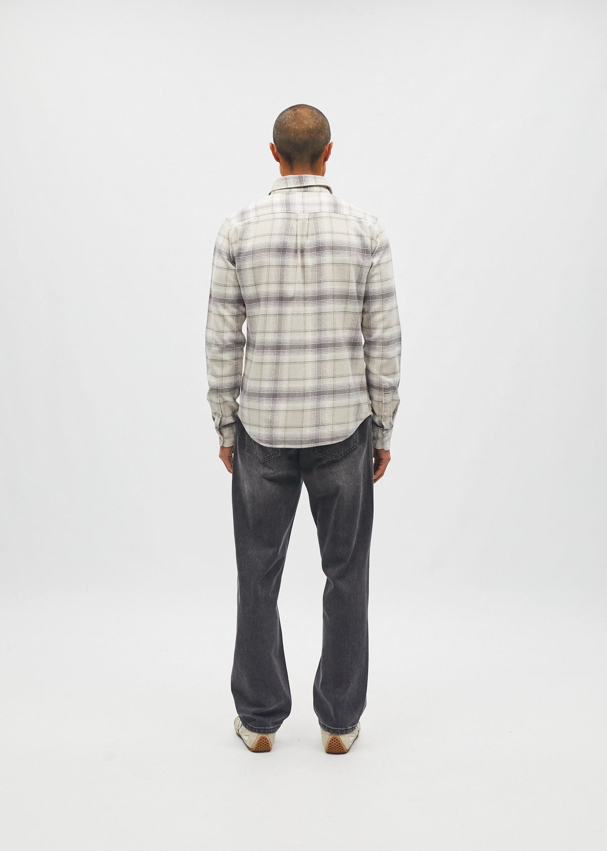 Bruce Check Shirt Smoke Grey