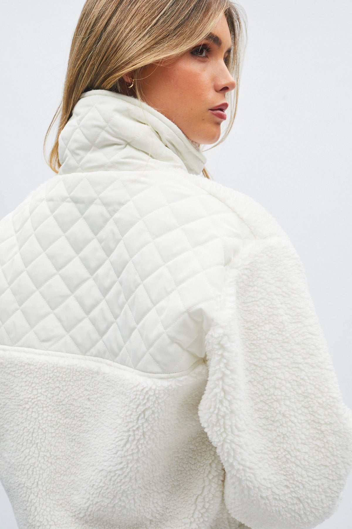 Zia Borg Fleece Jacket Ecru