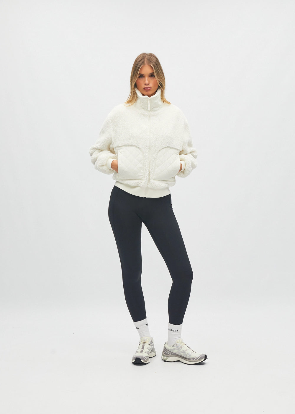 Zia Borg Fleece Jacket Ecru