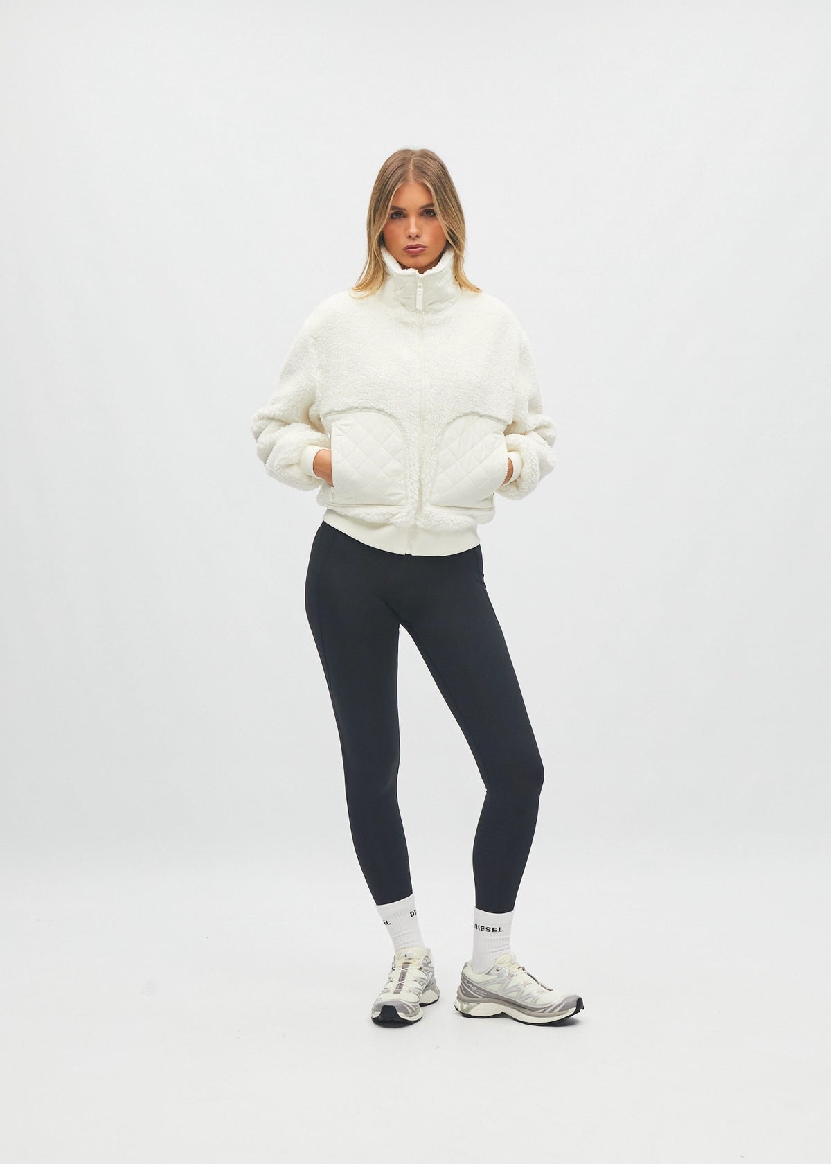 Zia Borg Fleece Jacket Ecru