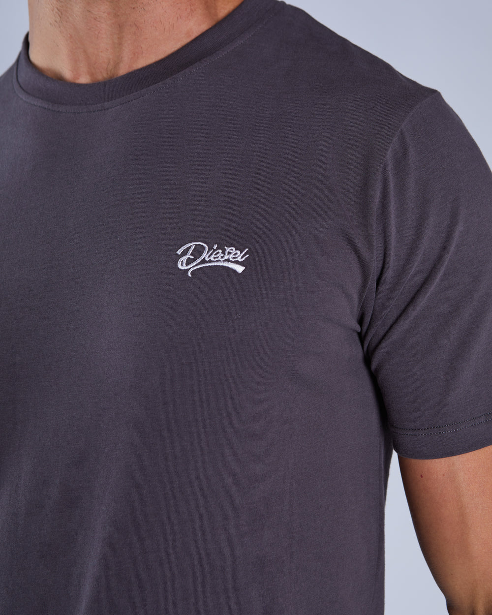 Basic Caden O Neck Tee Deep Grey