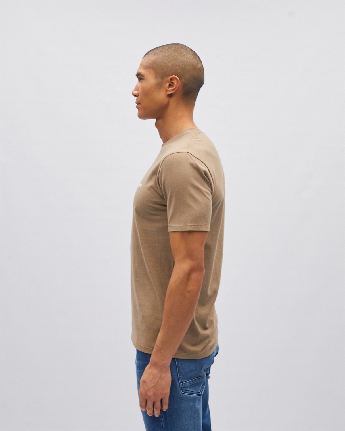 Basic Caden O Neck Tee Walnut Bark