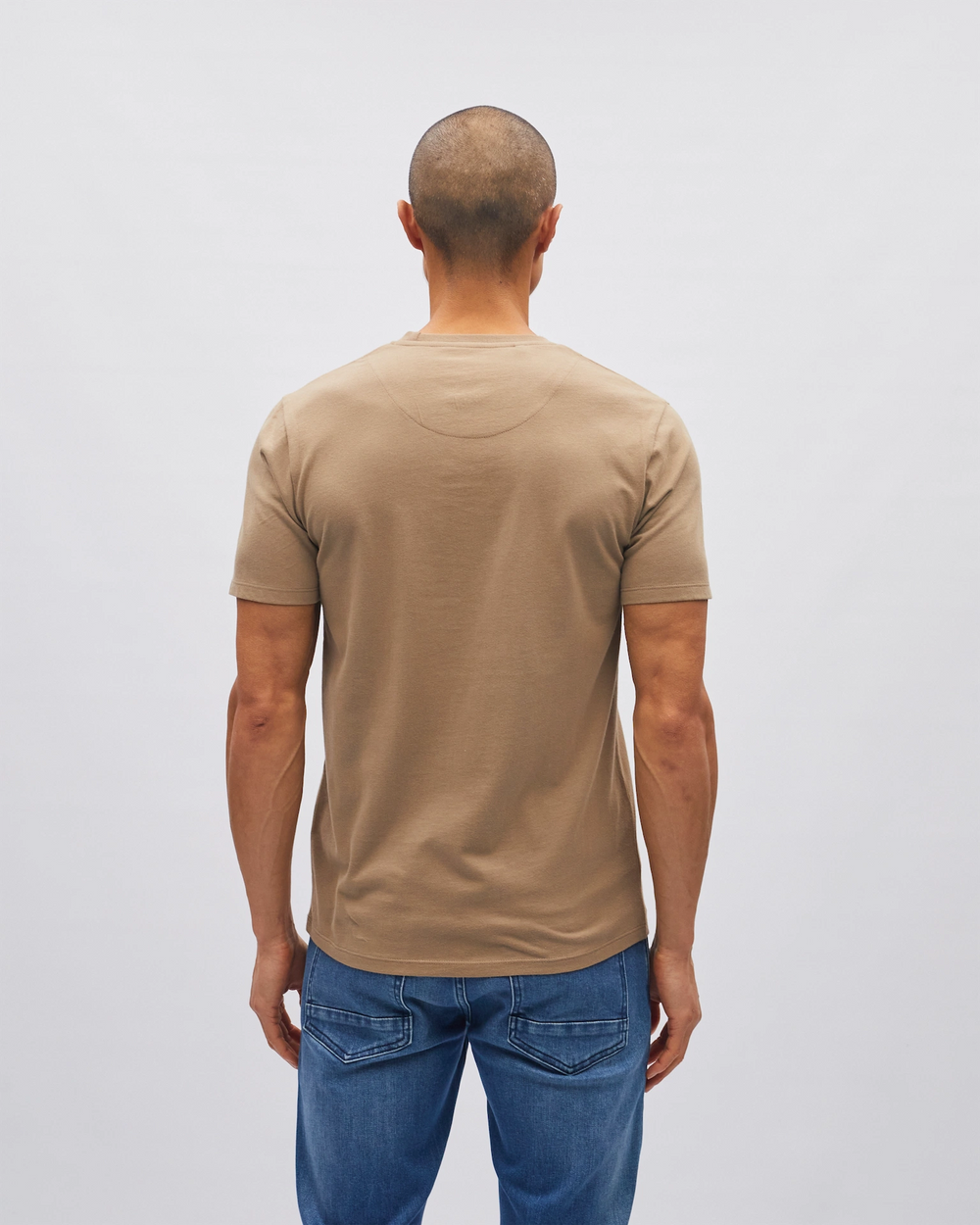 Basic Caden O Neck Tee Walnut Bark