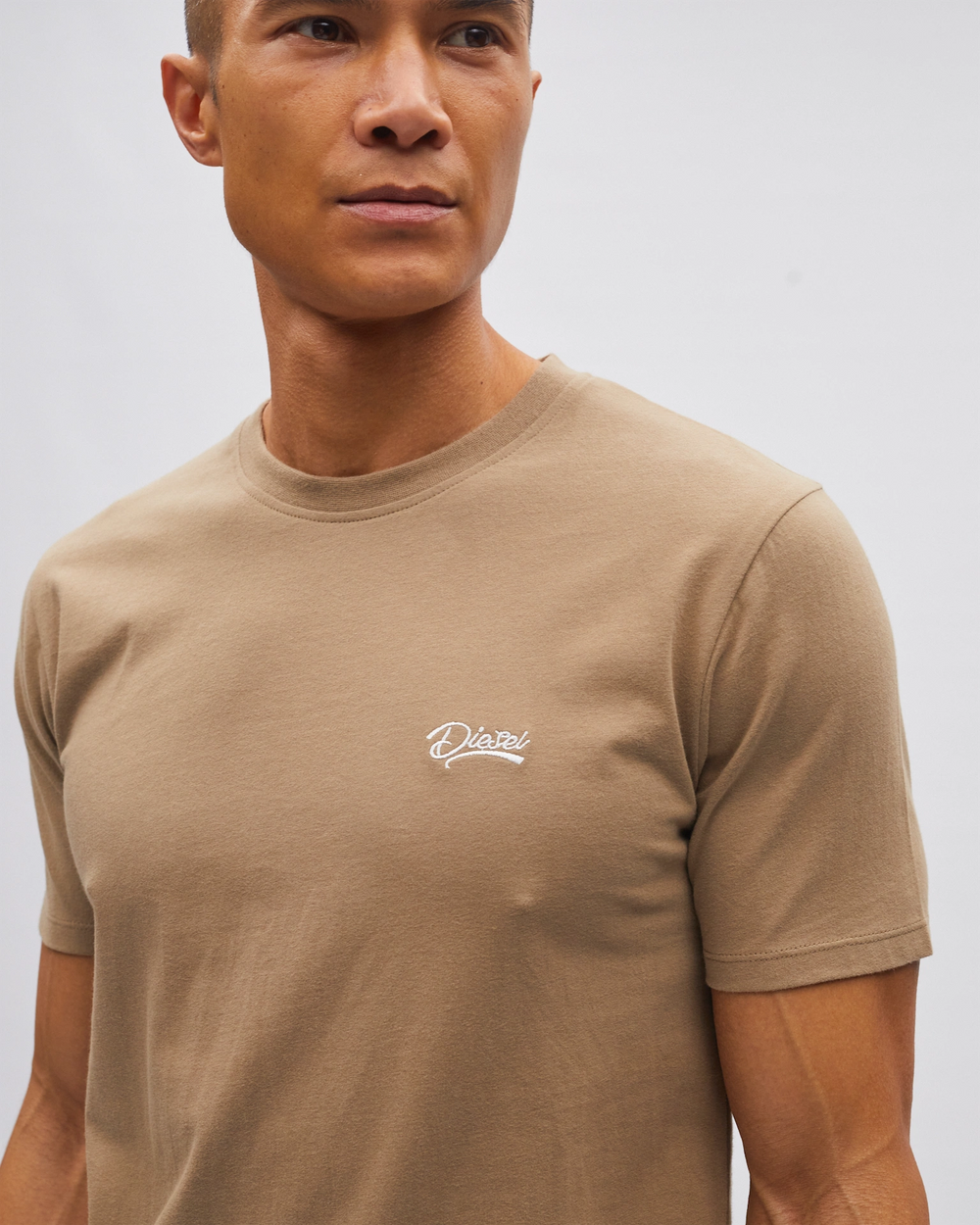 Basic Caden O Neck Tee Walnut Bark