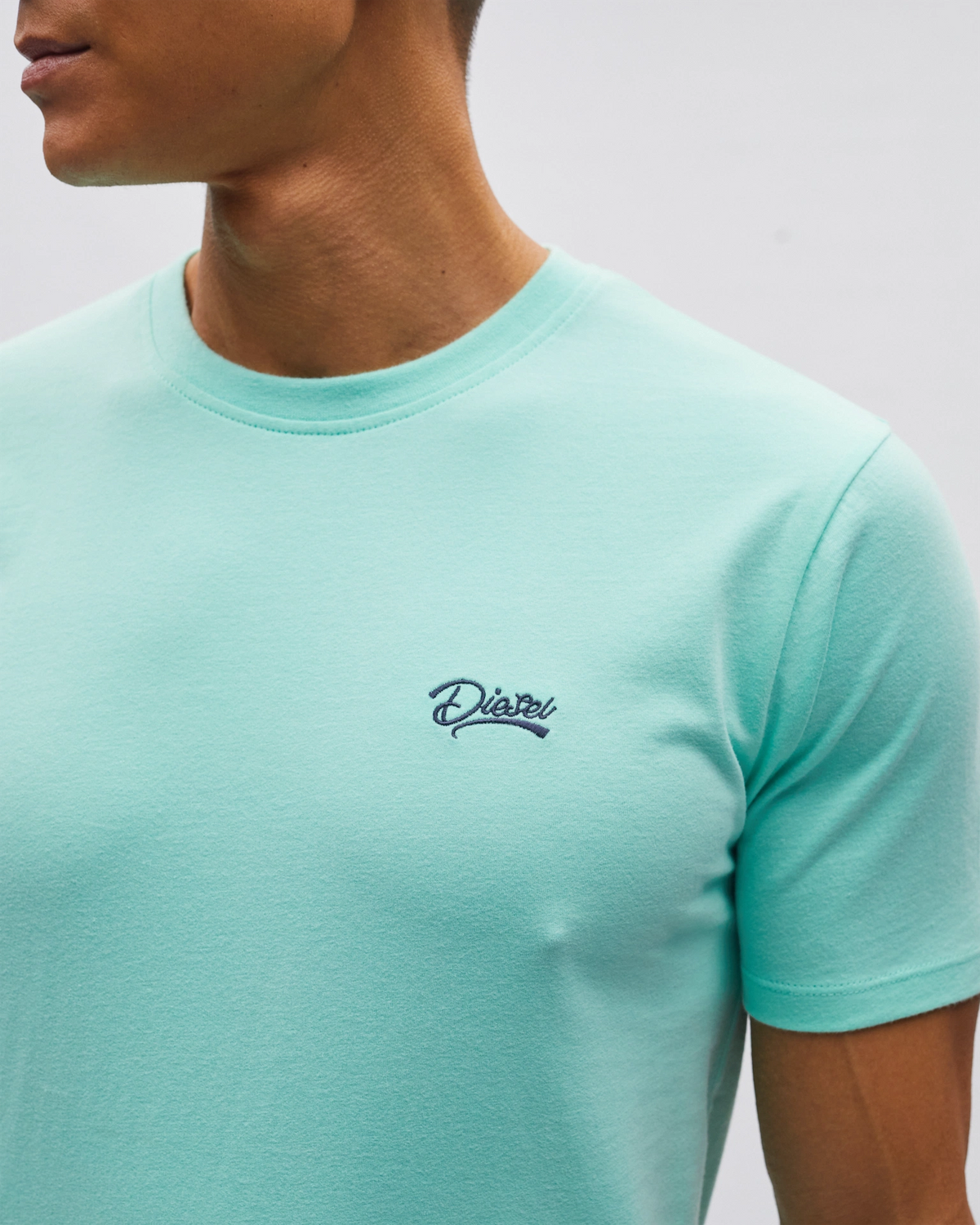 Basic Caden O Neck Tee Mint Cream