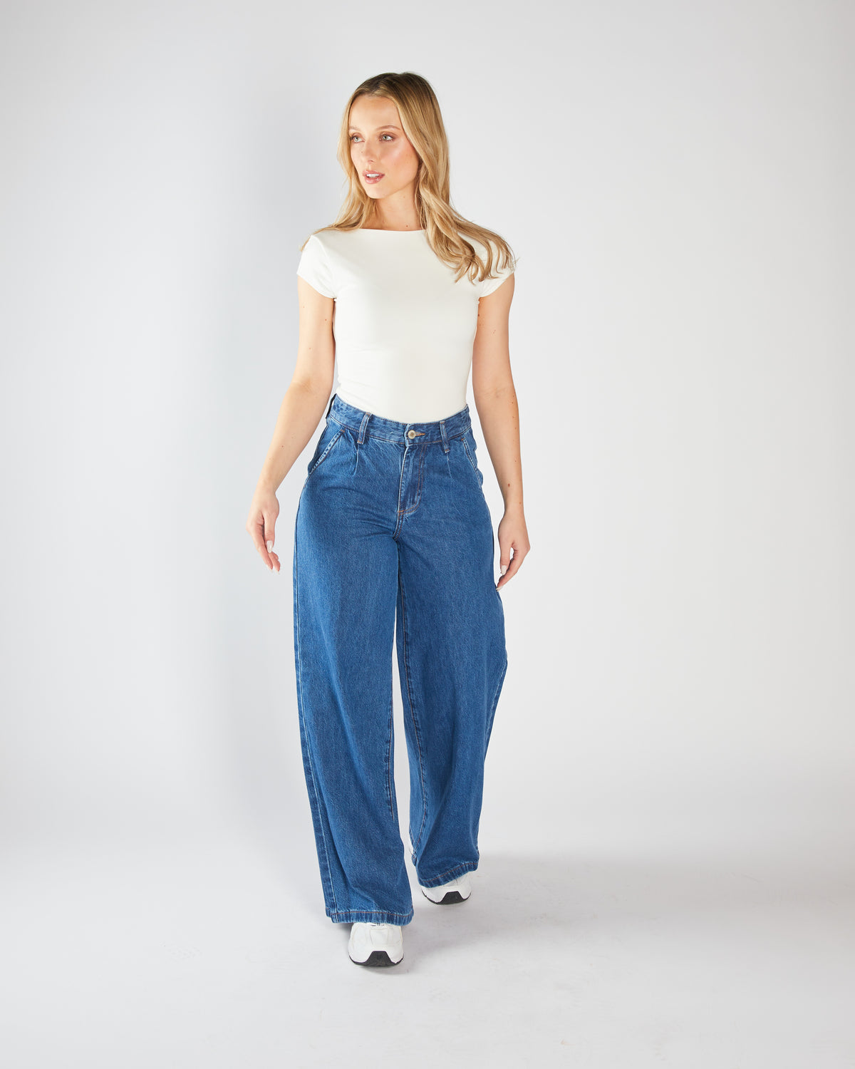 Cameron Wide Leg Medium Blue