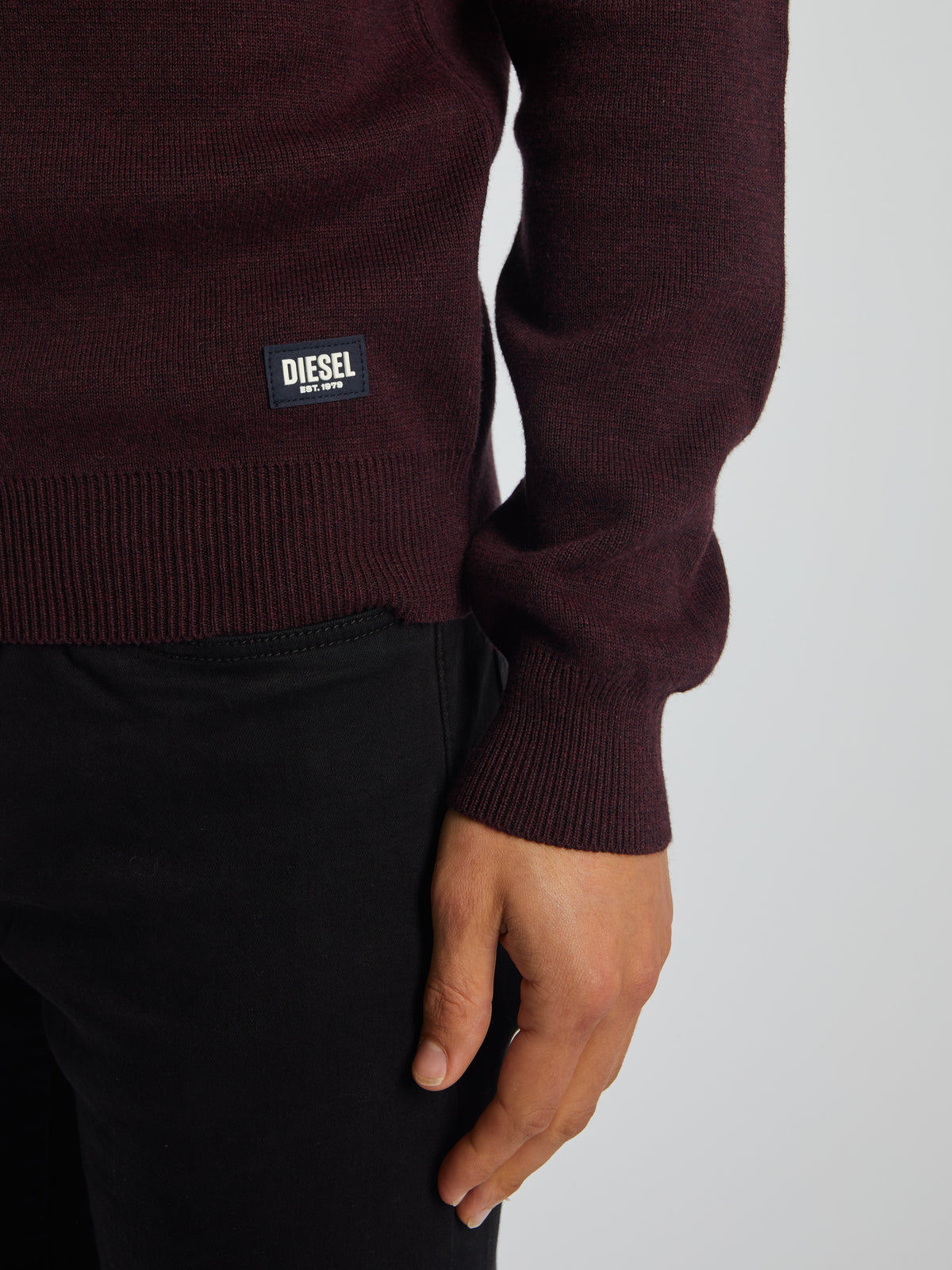 Colter Half Zip Wine Port Marl