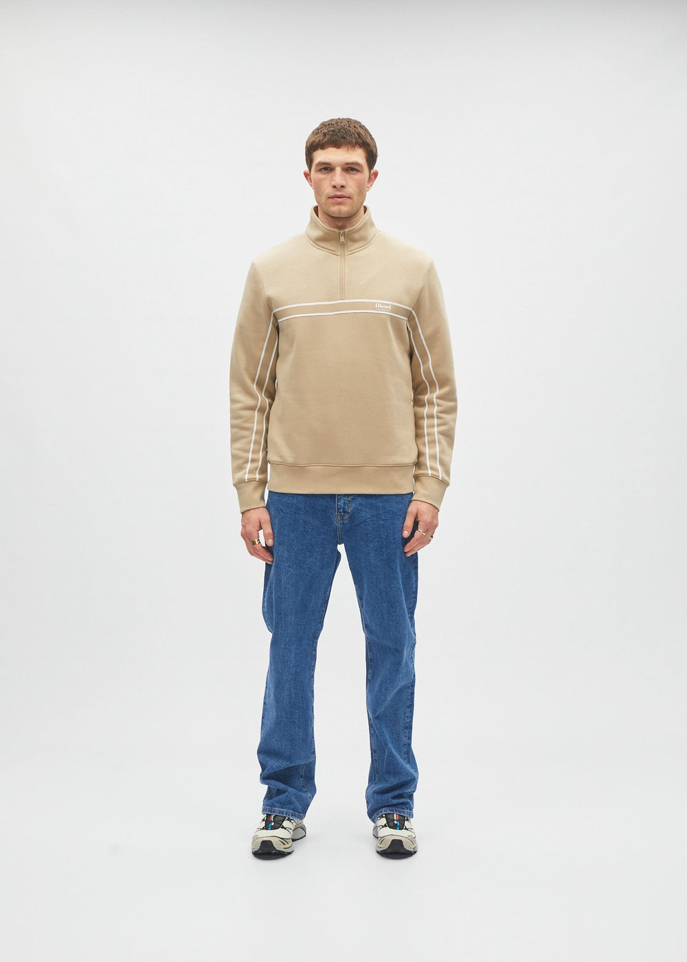 Willis Half Zip Camel Court
